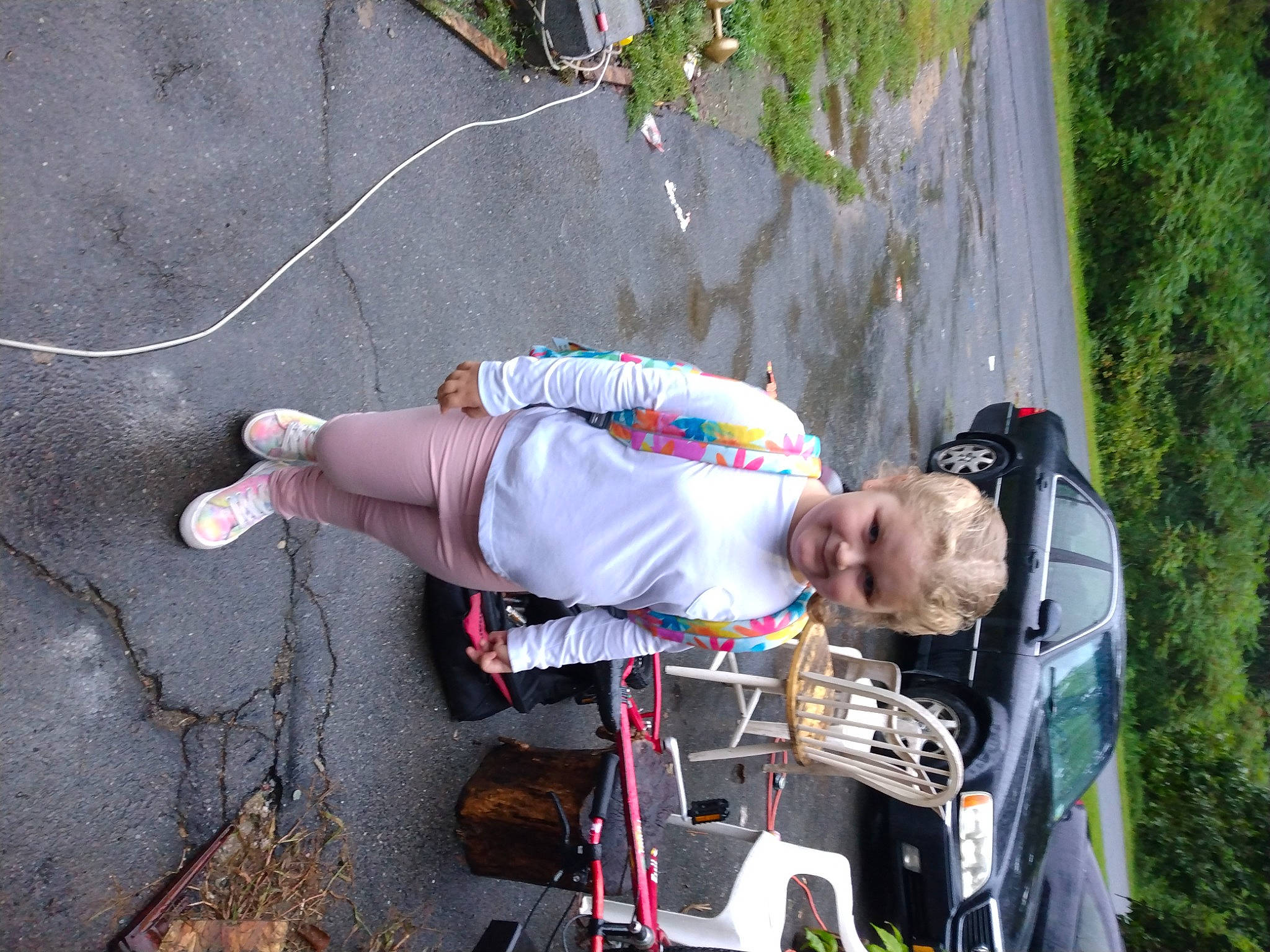 Alyvia joined the competition — help win amazing prizes! adventure, asphalt, baby, baby_carriage, baby_products, child, concrete, fun, grass, joy, leisure, person, plant, recreation, tire, toddler, tree, vehicle, wheel