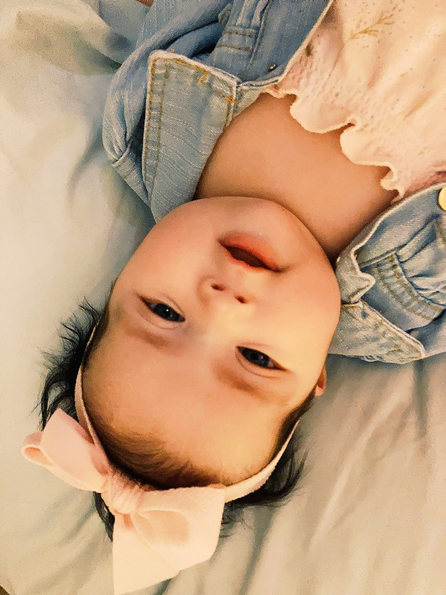 Abigail is registered to the contest to win money with this photo: baby, baby_sleeping, cheek, child, comfort, denim, eye, eyelash, fun, gesture, happy, lip, love, mouth, nose, pattern, person, portrait_photography, skin, toddler