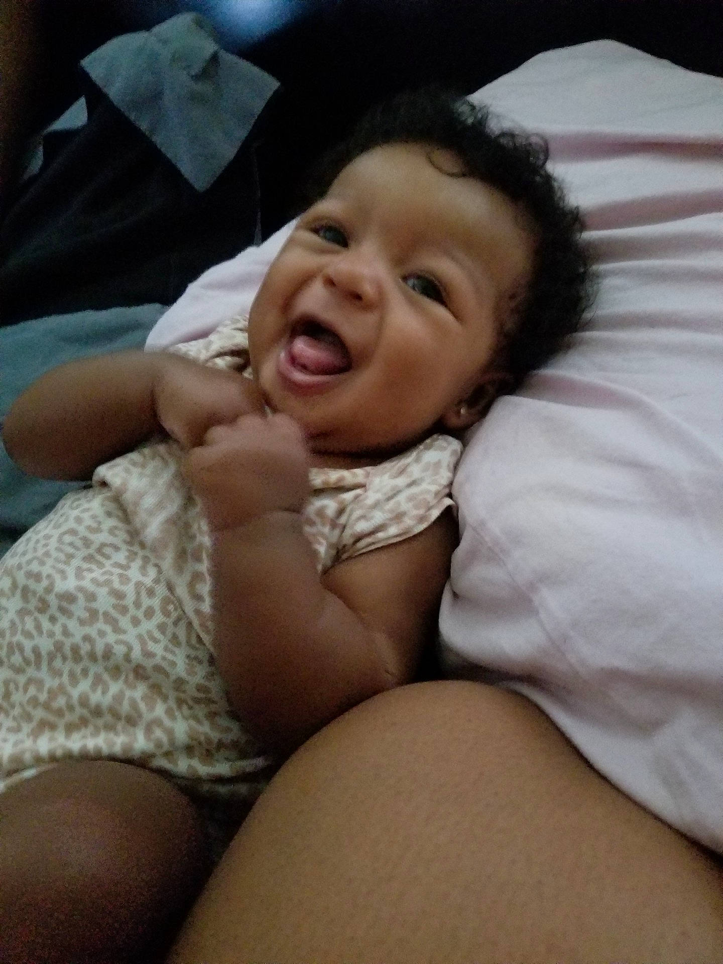 Da'Laya joined the competition — help win amazing prizes! abdomen, arm, cheek, child, finger, girl, hand, infant, leg, mouth, nose, person, sleep, smile, thigh, trunk