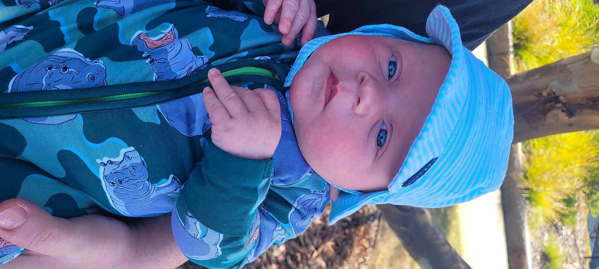 Charlie joined the competition — help win amazing prizes! azure, baby, baby_toddler_clothing, blue, child, cool, electric_blue, eyelash, fun, grass, happy, headgear, headwear, leisure, mouth, nose, person, plant, recreation, smile