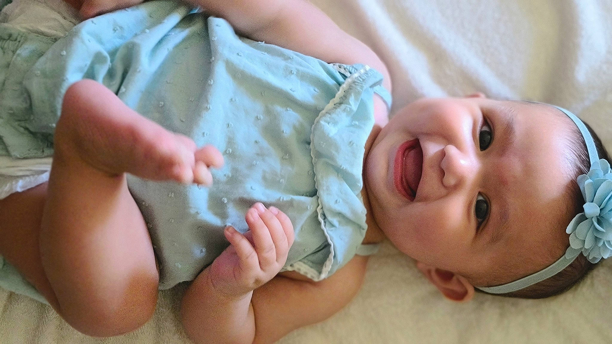 Monroe joined the competition — help win amazing prizes! baby, baby_toddler_clothing, cheek, child, comfort, face, facial_expression, finger, gesture, hand, happy, head, mouth, muscle, nose, person, product, skin, smile, thumb