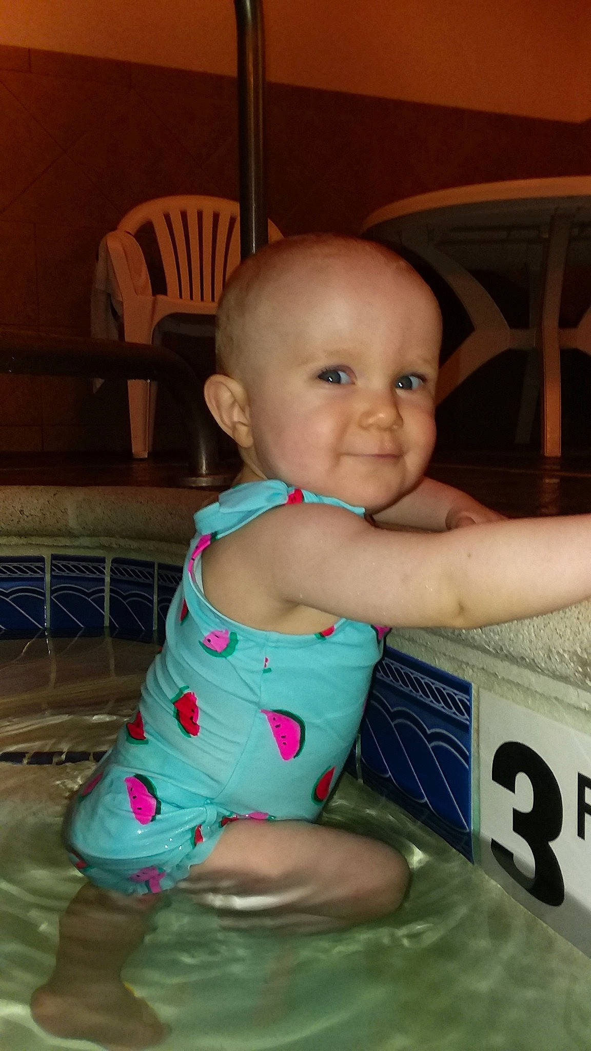 Wrenleigh joined the competition — help win amazing prizes! baby, baby_toddler_clothing, cheek, child, eye, iris, joy, mouth, person, sitting, skin, smile, thumb, toddler, tummy_time