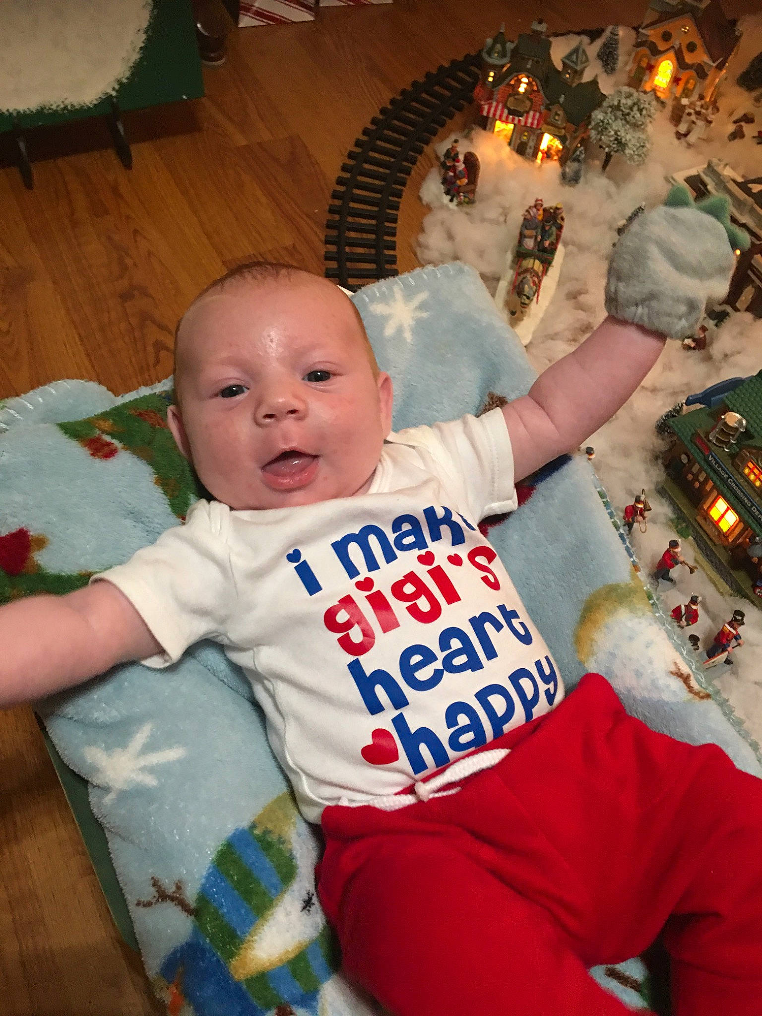 Clark joined the competition — help win amazing prizes! baby, baby_toddler_clothing, child, christmas, christmas_eve, holiday, person, toddler