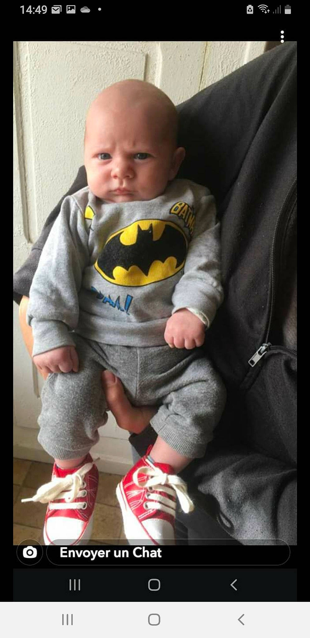 Jimmy a rejoint le concours — aidez-le/la à gagner de superbes lots ! baby, baby_products, baby_toddler_clothing, batman, child, comfort, cool, fictional_character, hero, human, human_body, justice_league, long_sleeved_t_shirt, overall, person, sock, superhero, toddler