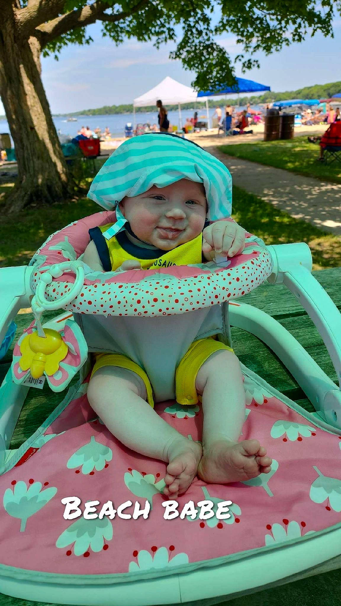 Rome joined the competition — help win amazing prizes! baby, baby_toddler_clothing, chair, child, event, flower, fun, grass, green, happy, headwear, lap, leisure, person, pink, plant, recreation, shorts, sky, summer