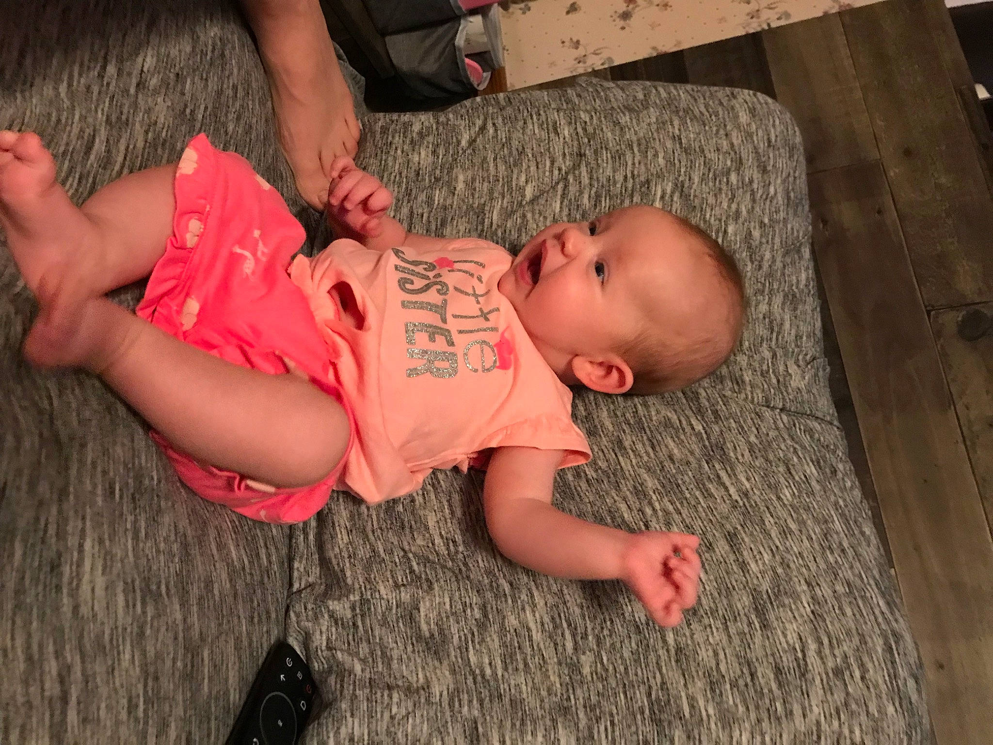 Amethyst joined the competition — help win amazing prizes! baby, baby_toddler_clothing, cheek, child, comfort, eye, flooring, fun, grass, happy, hardwood, human_leg, mouth, nail, person, sitting, skin, thigh, toddler, trunk