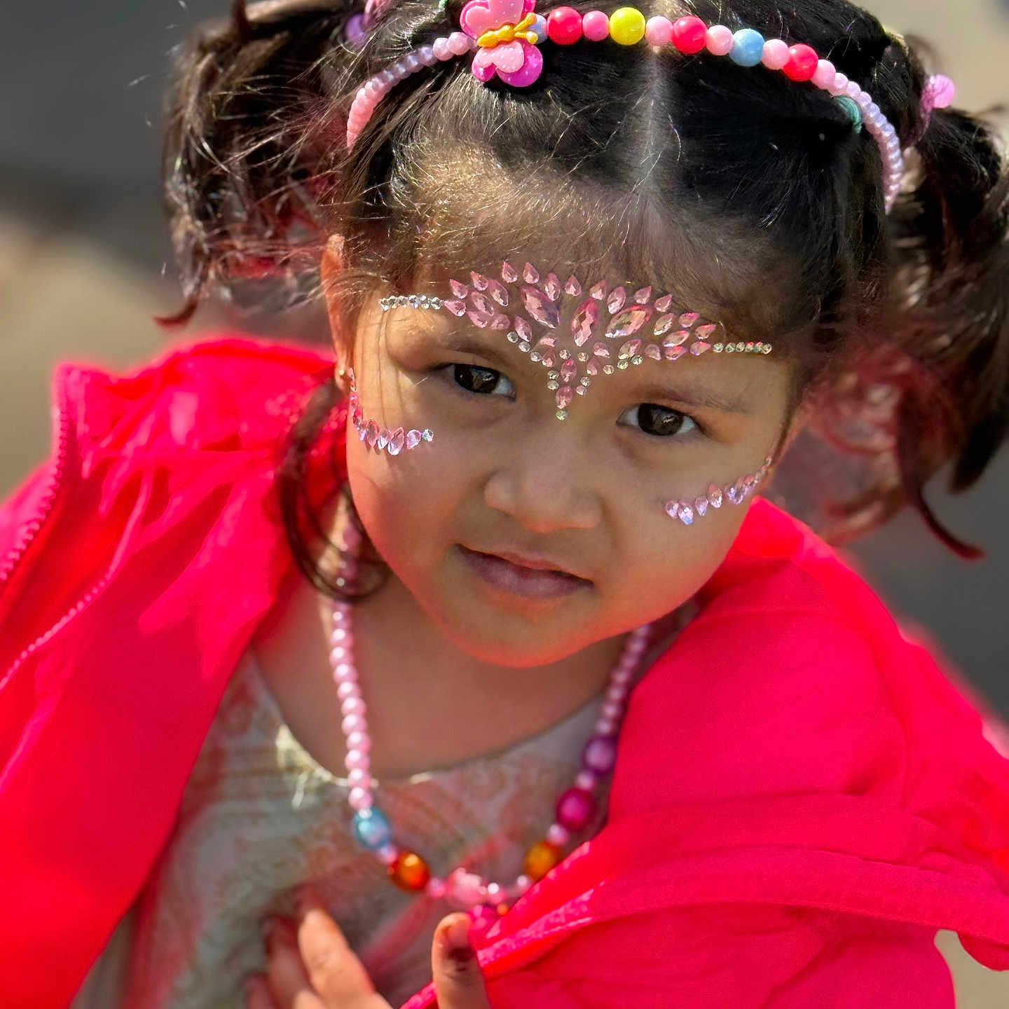 Naya joined the competition — help win amazing prizes! accessories, bead, bodypart, child, face, female, finger, girl, hand, happy, head, jewelry, necklace, ornament, person, photography, portrait, prayer, prayerbeads, smile