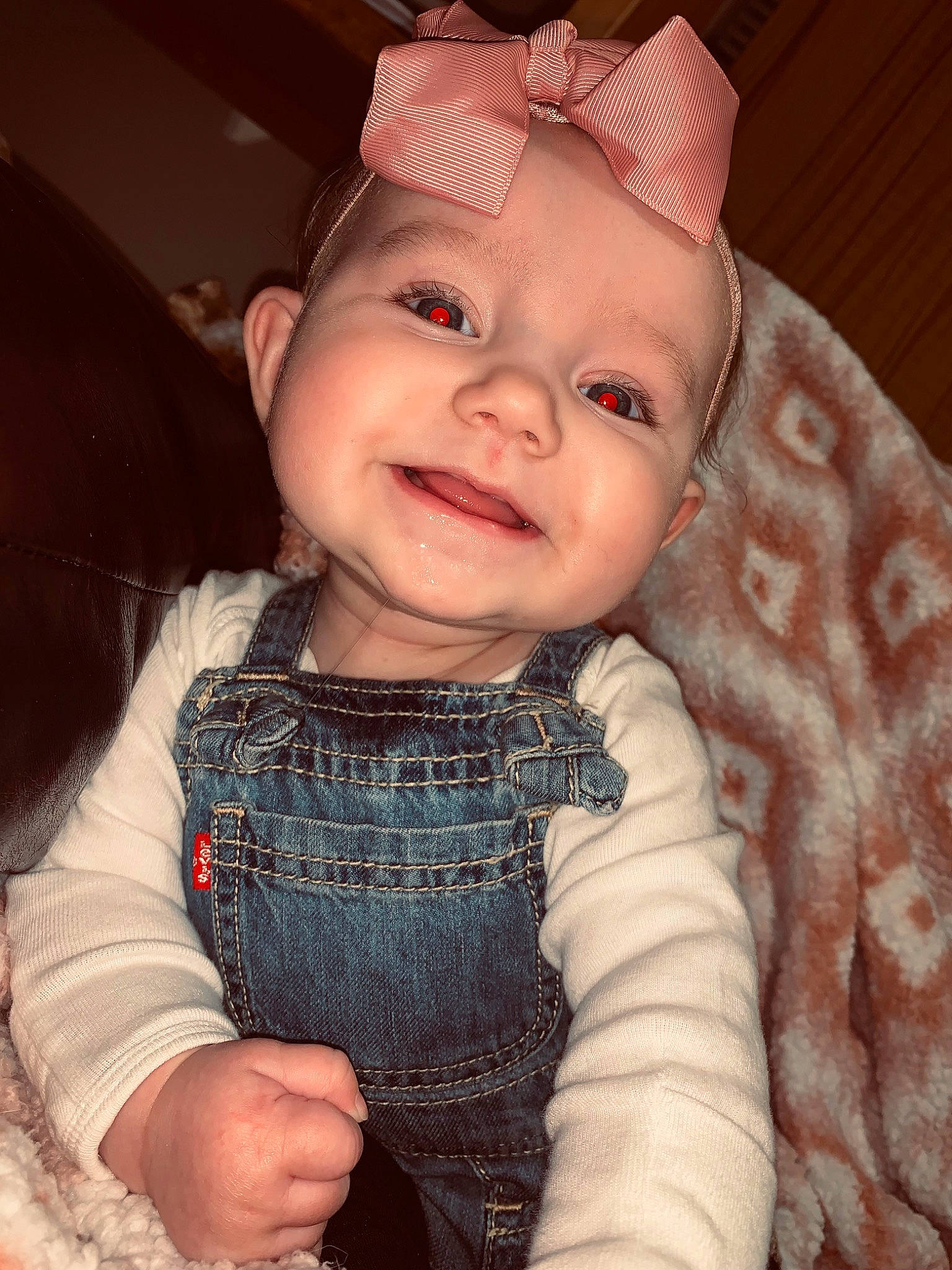 Gracelynn joined the competition — help win amazing prizes! baby, baby_toddler_clothing, cap, cheek, chin, clothing, costume_hat, eye, eyebrow, happy, headwear, human_body, iris, lip, nose, person, pink, skin, sleeve, smile