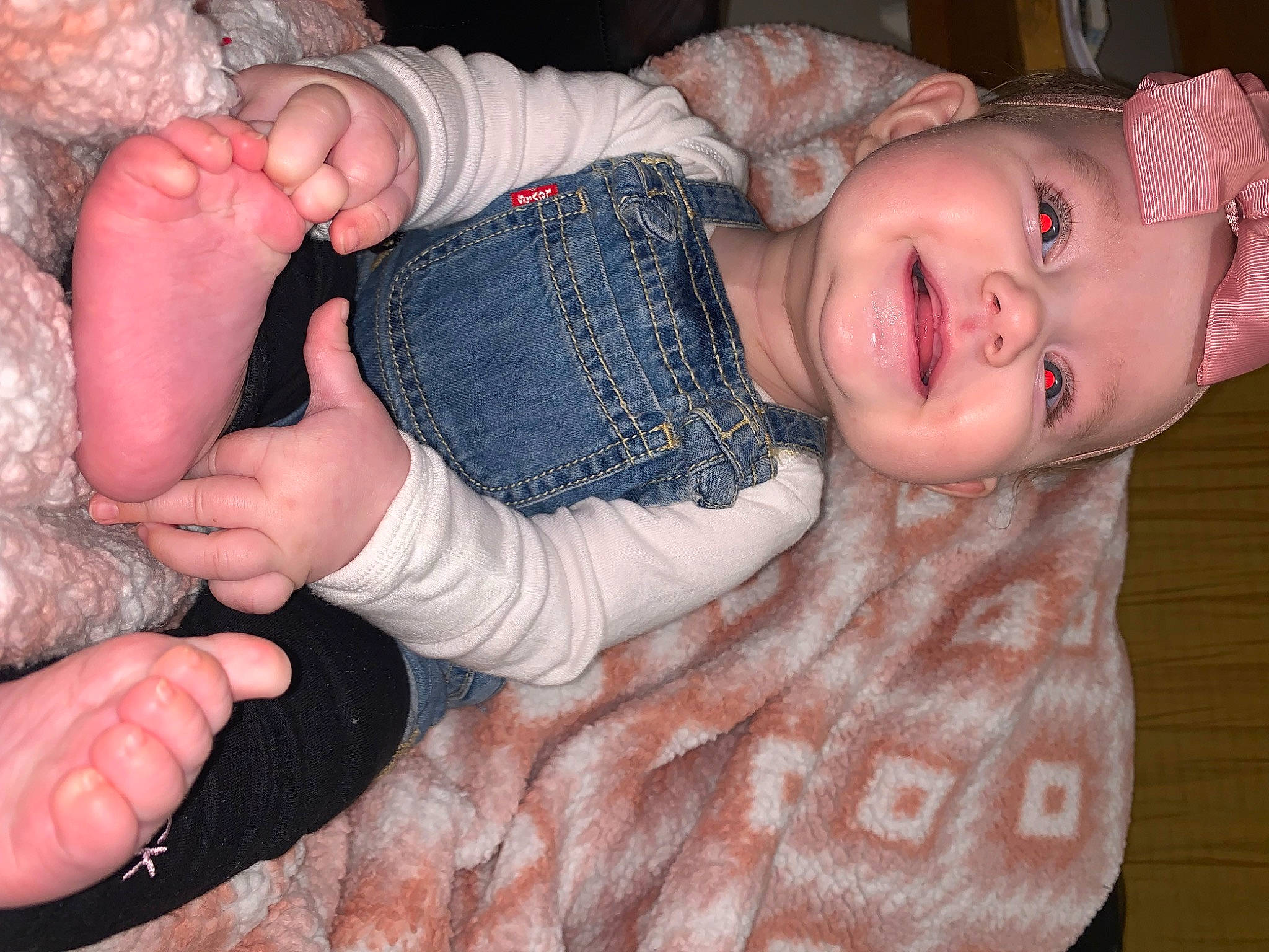 Gracelynn joined the competition — help win amazing prizes! arm, baby, baby_toddler_clothing, cheek, child, comfort, finger, gesture, hand, headwear, human_body, iris, leg, nail, organ, person, skin, sleeve, smile, thumb