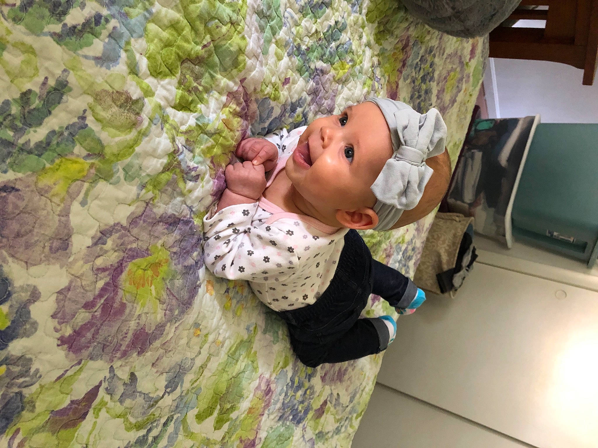 Braelyn joined the competition — help win amazing prizes! baby, child, eyewear, fun, grass, happy, headwear, home_appliance, leisure, pattern, person, plant, smile, sunglasses, t_shirt, television, toddler, tree, wood