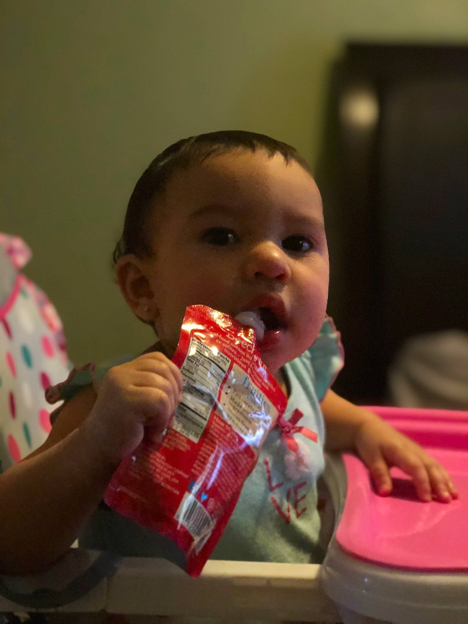 Anáis joined the competition — help win amazing prizes! baby, bottle, child, eating, fun, mouth, person, plastic_bottle, skin, smile, toddler