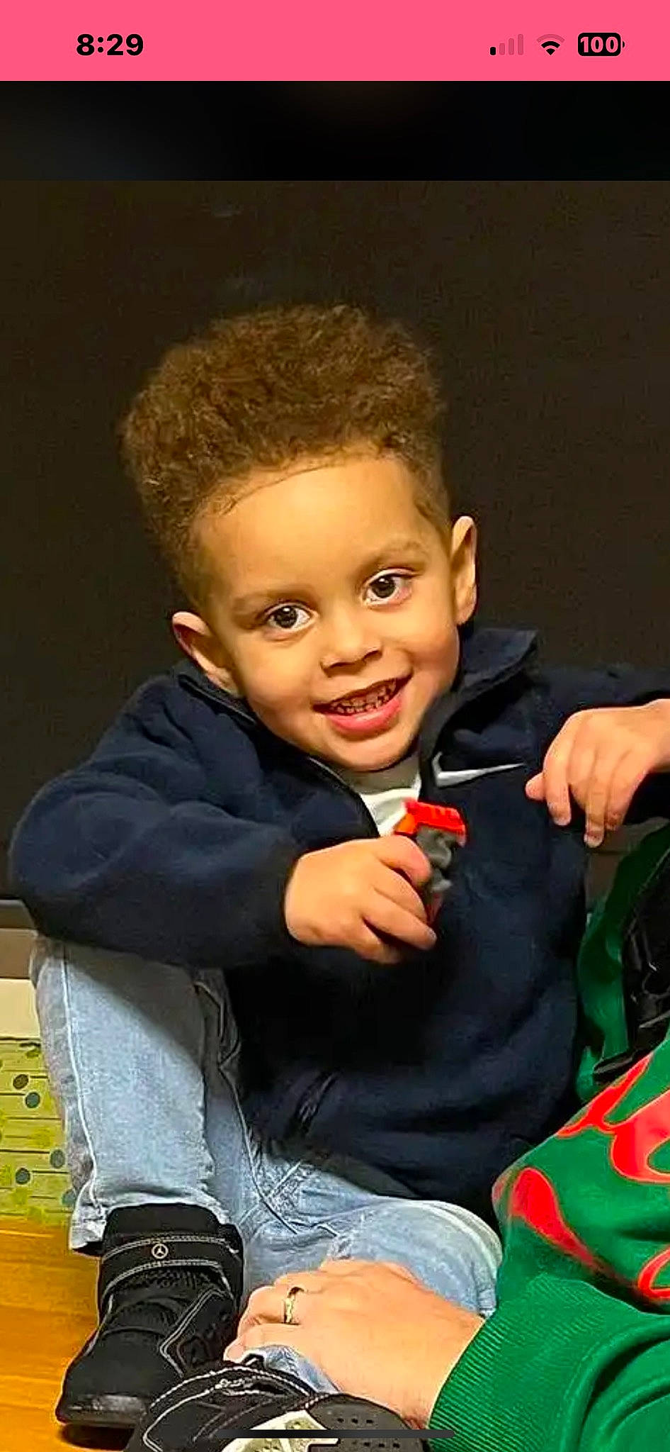 Jaedyn is registered to the contest to win money with this photo: baby_products, baby_toddler_clothing, carmine, cheek, child, event, eye, flash_photography, flooring, fun, happy, joy, lap, laugh, nose, person, play, sitting, skin, smile