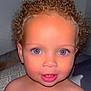 Eternity is registered to the contest to win money with this photo: child, toddler, curly_hair, green_eyes, face, portrait, smile, skin, indoor, baby, cute, head, happy, person, closeup, young_child, expression, curious, eyelashes, cheeks