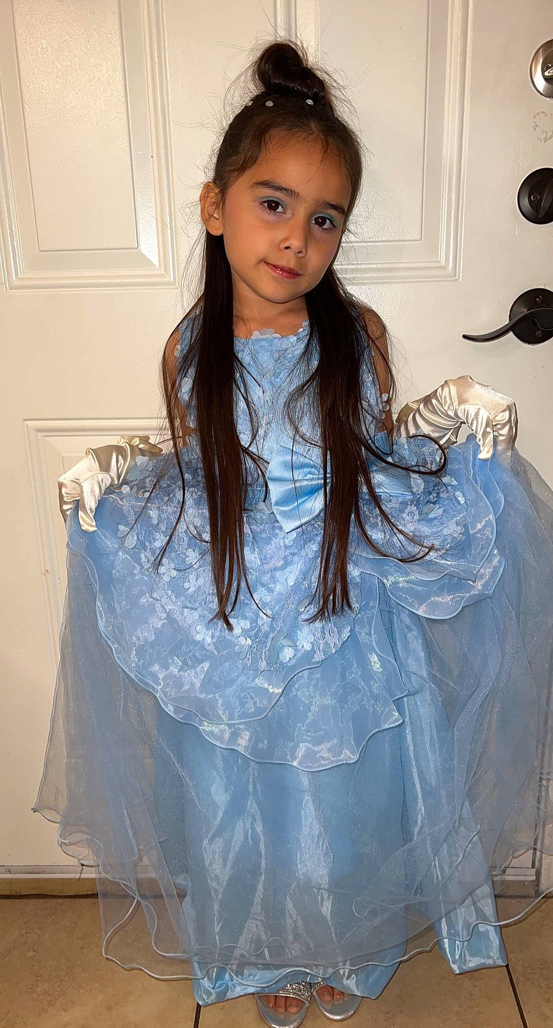 Armani Alizae joined the competition — help win amazing prizes! black_hair, dress, electric_blue, embellishment, fashion_design, formal_wear, hair, hairstyle, head, human_body, jacket, lip, long_hair, neck, outerwear, person, shoulder, sleeve, textile, waist