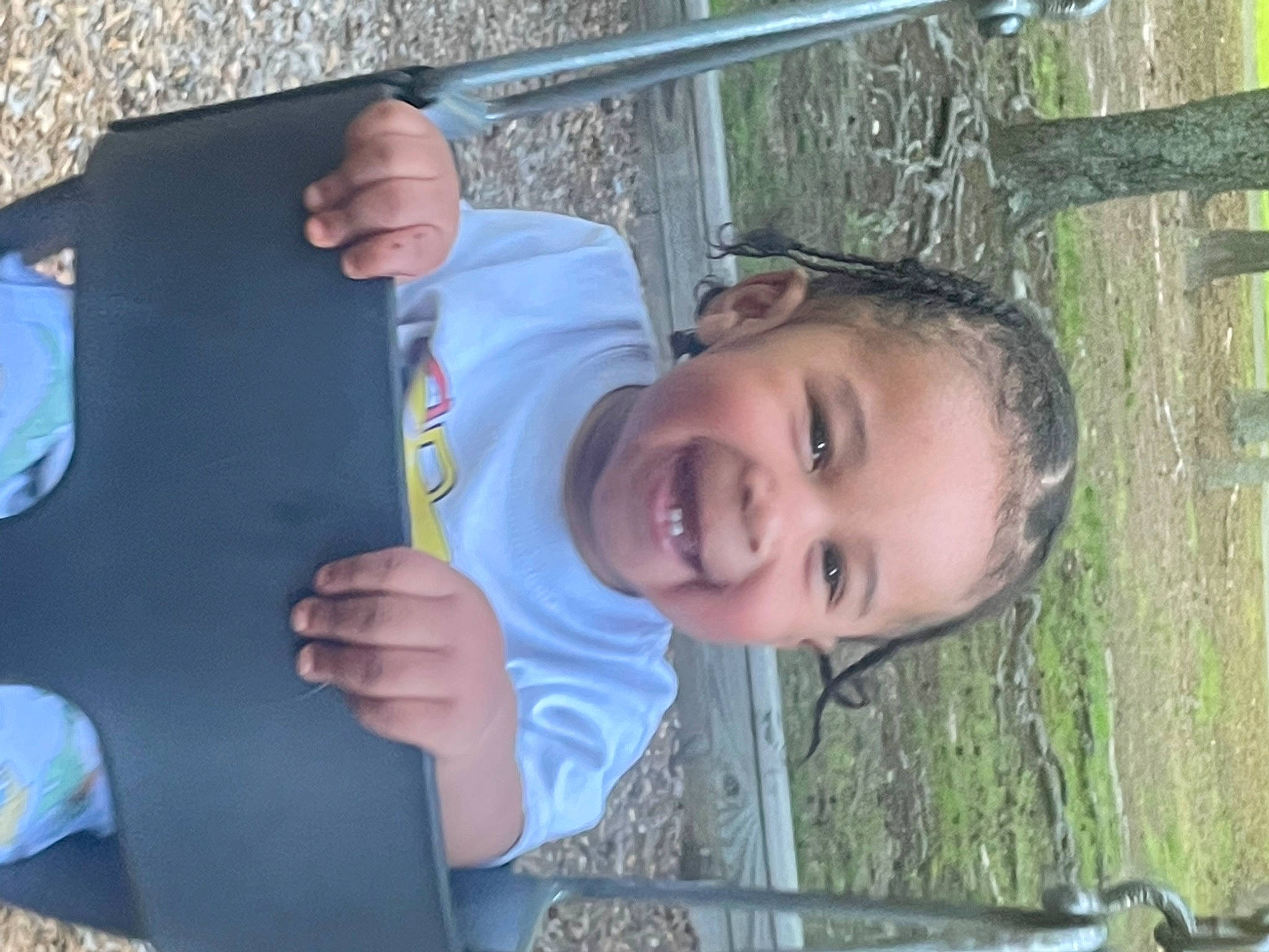 Carvell joined the competition — help win amazing prizes! child, cool, electric_blue, fun, gesture, grass, happy, joy, leisure, person, plant, recreation, shade, sleeve, smile, t_shirt, thumb, toddler, tree, vacation