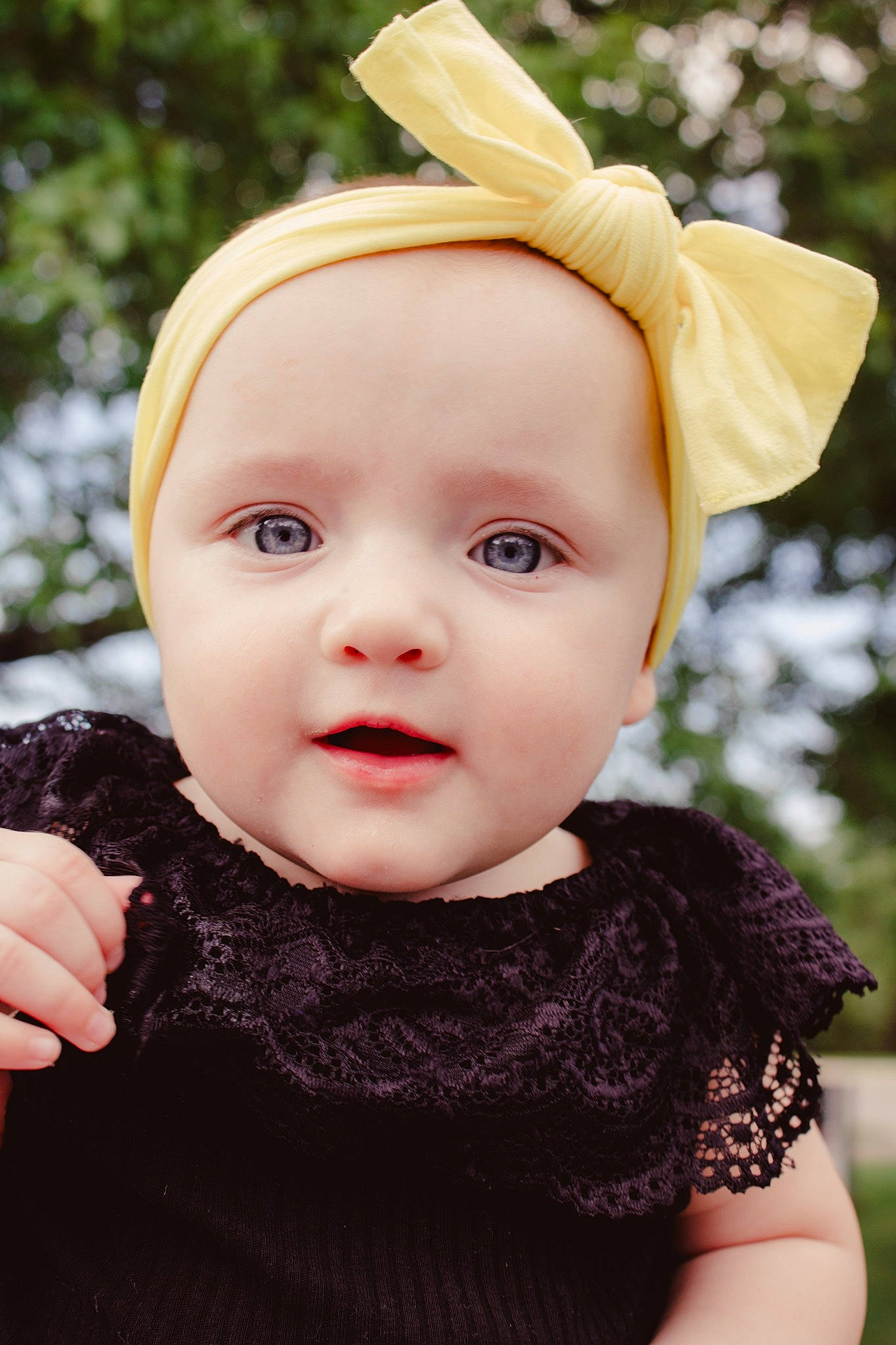 Emberly joined the competition — help win amazing prizes! baby, baby_toddler_clothing, cheek, child, costume_hat, eyelash, fashion_accessory, grass, happy, headband, headpiece, iris, jewellery, lip, pattern, person, pink, skin, sleeve, toddler