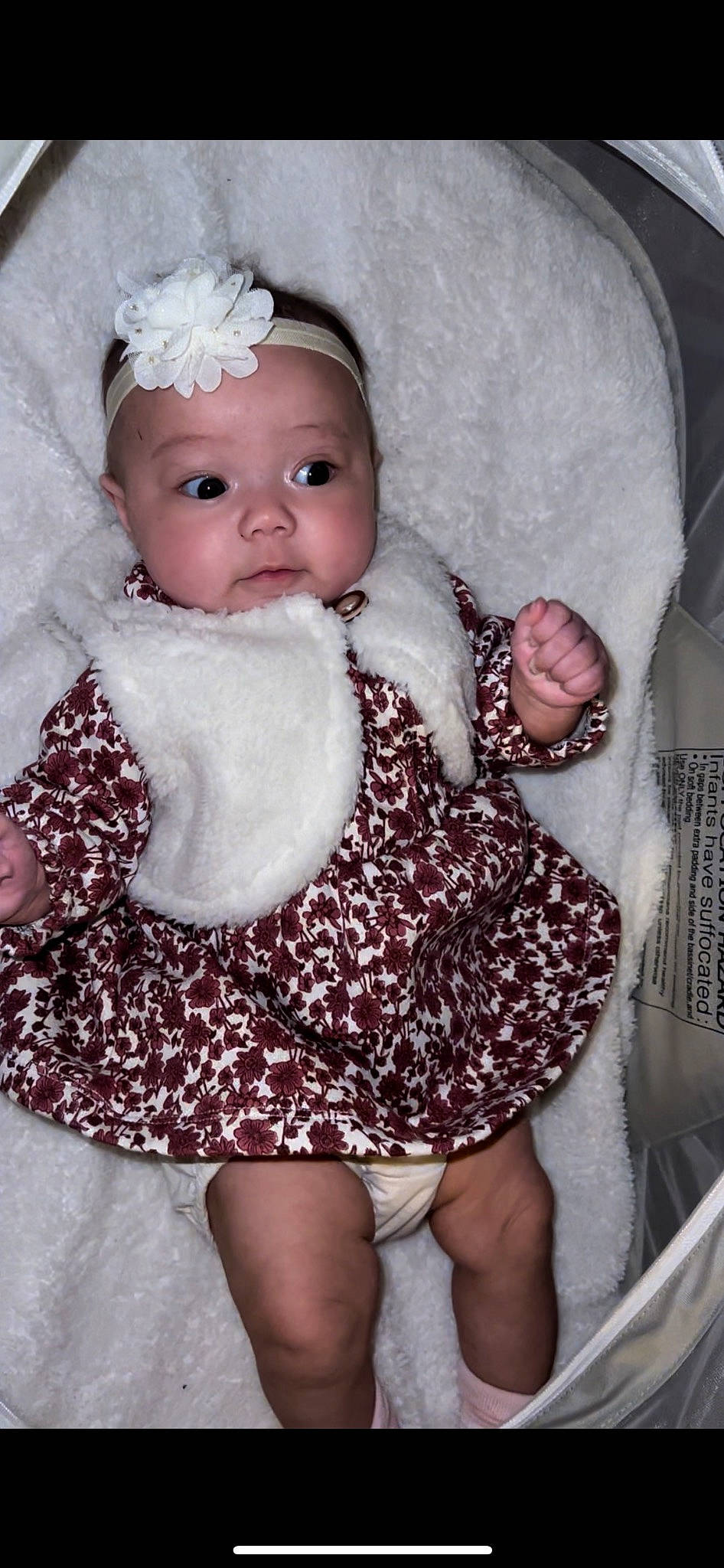 Ariah joined the competition — help win amazing prizes! baby, baby_toddler_clothing, black, cheek, dress, embellishment, eye, hairstyle, headgear, headwear, iris, lip, organ, outerwear, person, photograph, pink, product, skin, sleeve