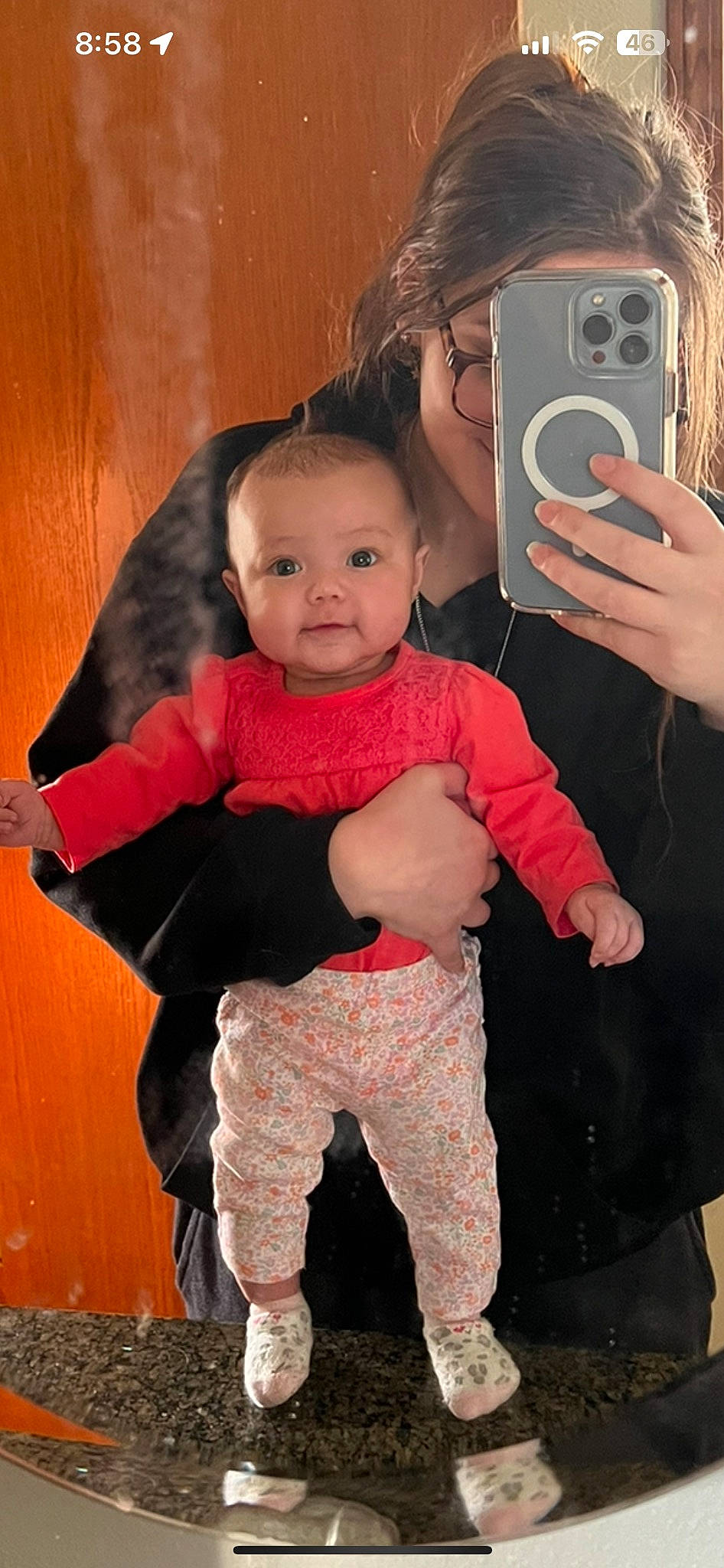 Ariah is registered to the contest to win money with this photo: baby, baby_toddler_clothing, beauty, cool, digital_camera, facial_expression, finger, fun, gesture, hairstyle, hand, happy, people, person, photographer, pink, skin, sleeve, standing, toddler