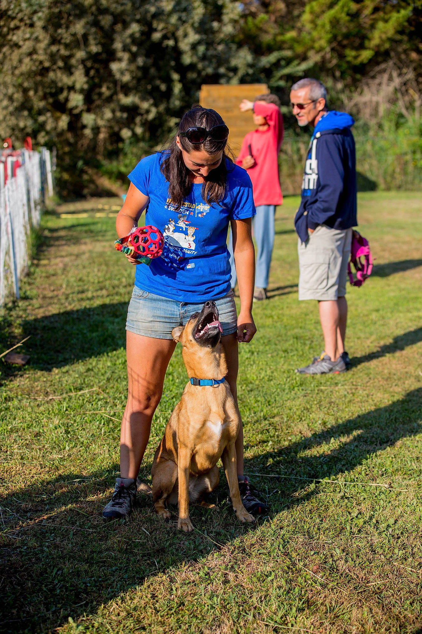 Ashelia a rejoint le concours — aidez-le/la à gagner de superbes lots ! backpack, canidae, carnivore, collar, companion_dog, dog, dog_breed, dog_walking, fawn, goggles, human, leash, mammal, sandal, shorts, sporting_group, sunglasses, working_animal, working_dog