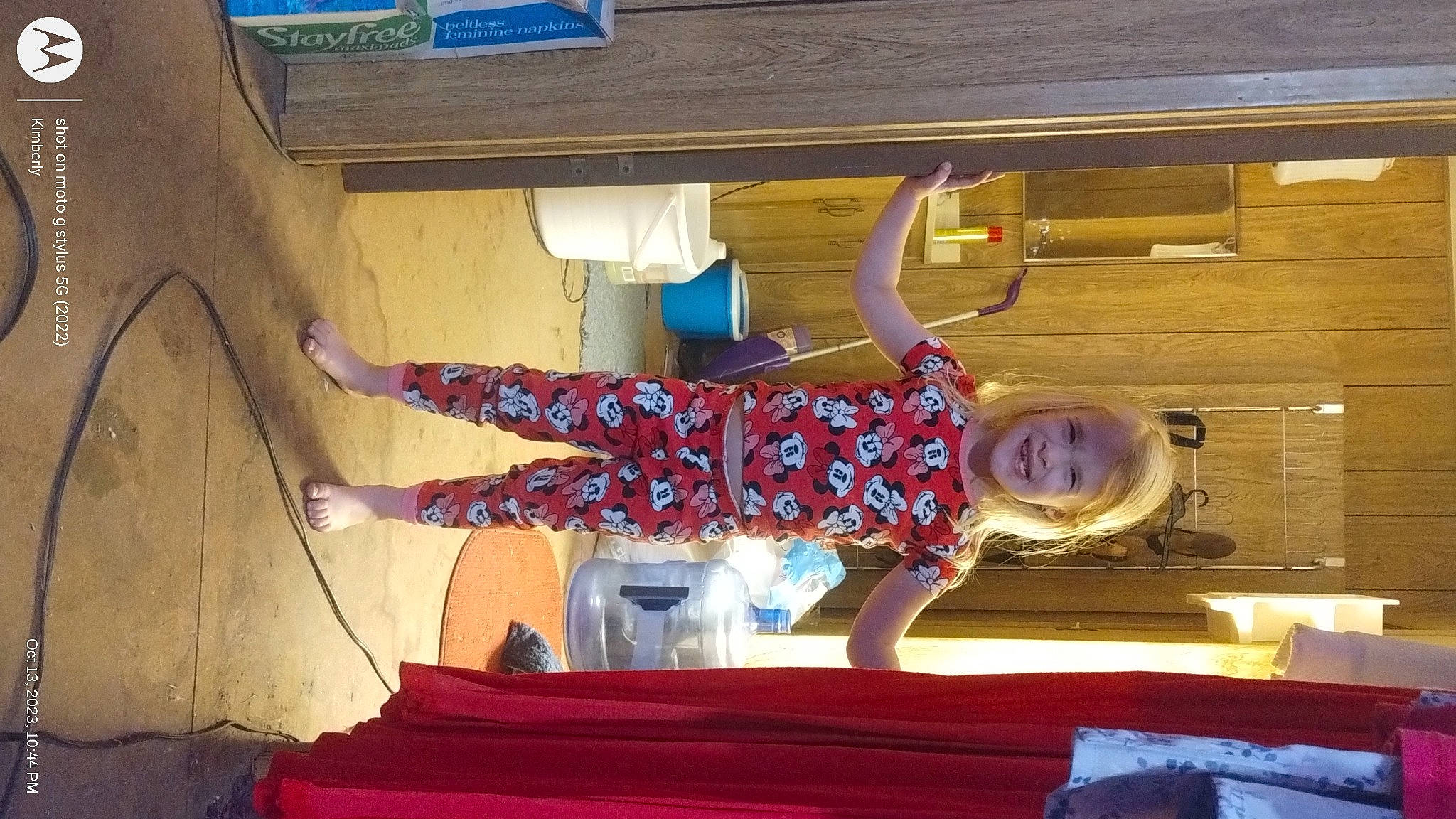 Rayne joined the competition — help win amazing prizes! balance, ceiling, child, dress, entertainment, event, flooring, fun, happy, hardwood, human_leg, joy, leisure, magenta, person, plant, red, room, smile, toddler