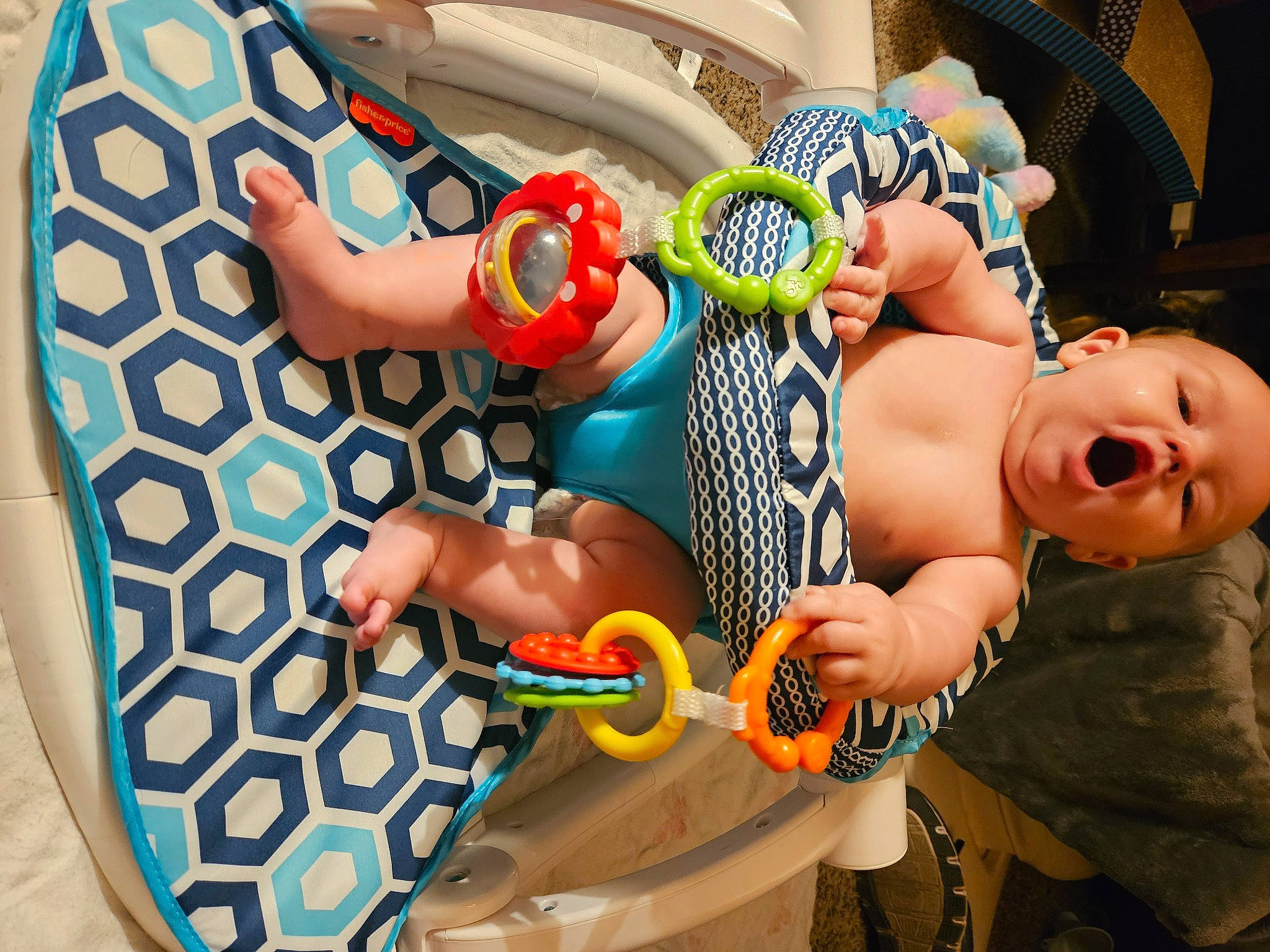 Kimberlee is registered to the contest to win money with this photo: abdomen, animation, art, baby, baby_products, baby_toys, chest, child, event, finger, fun, happy, hat, leisure, person, play, product, stuffed_toy, thigh, toddler