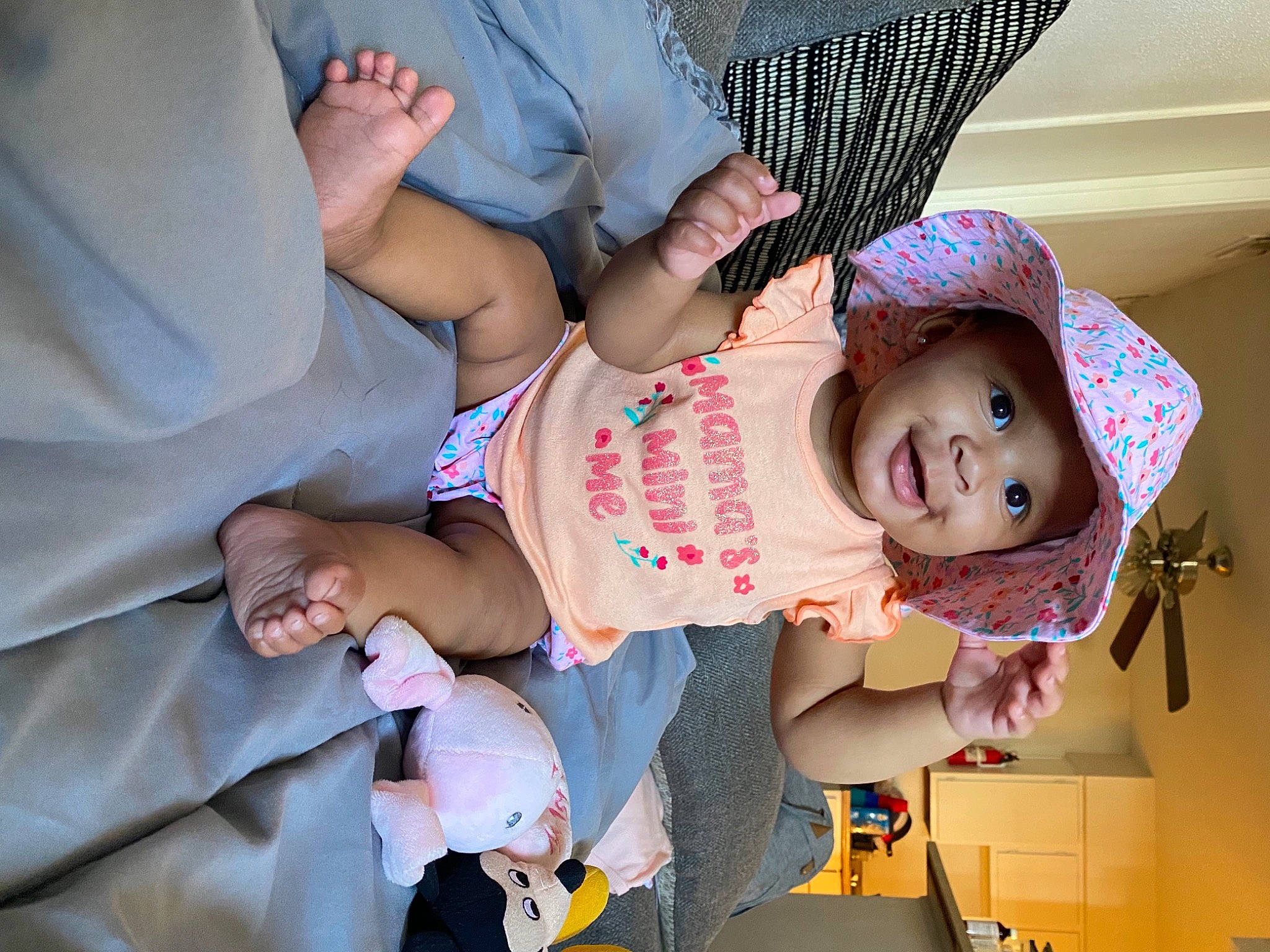 Camille joined the competition — help win amazing prizes! arm, baby, baby_products, baby_toddler_clothing, blue, child, elbow, event, fashion_accessory, finger, fun, gesture, hand, happy, hat, headwear, human_leg, leisure, mouth, person