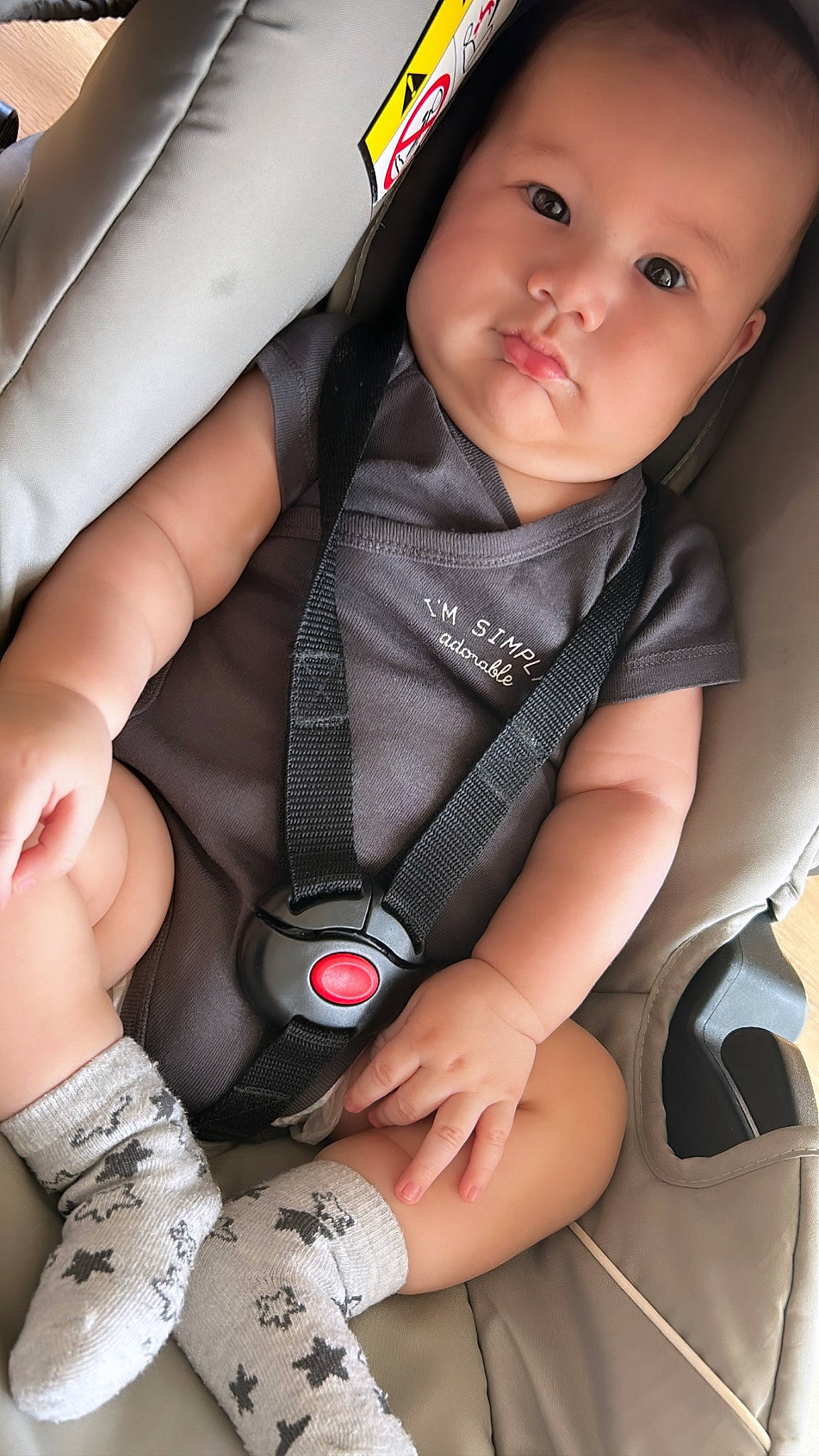 Taoahere a rejoint le concours — aidez-le/la à gagner de superbes lots ! baby, baby_carriage, baby_in_car_seat, baby_toddler_clothing, car_seat, child, comfort, elbow, finger, gesture, hand, human, joint, nail, person, seat_belt, skin, thumb, toddler, white