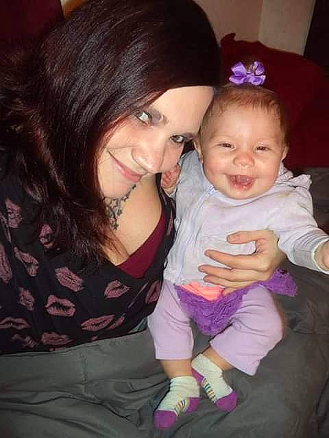 Brexlyn is registered to the contest to win money with this photo: baby, cheek, child, daughter, face, fun, happy, hug, interaction, iris, joy, lip, nose, people, person, pink, purple, skin, smile, snapshot