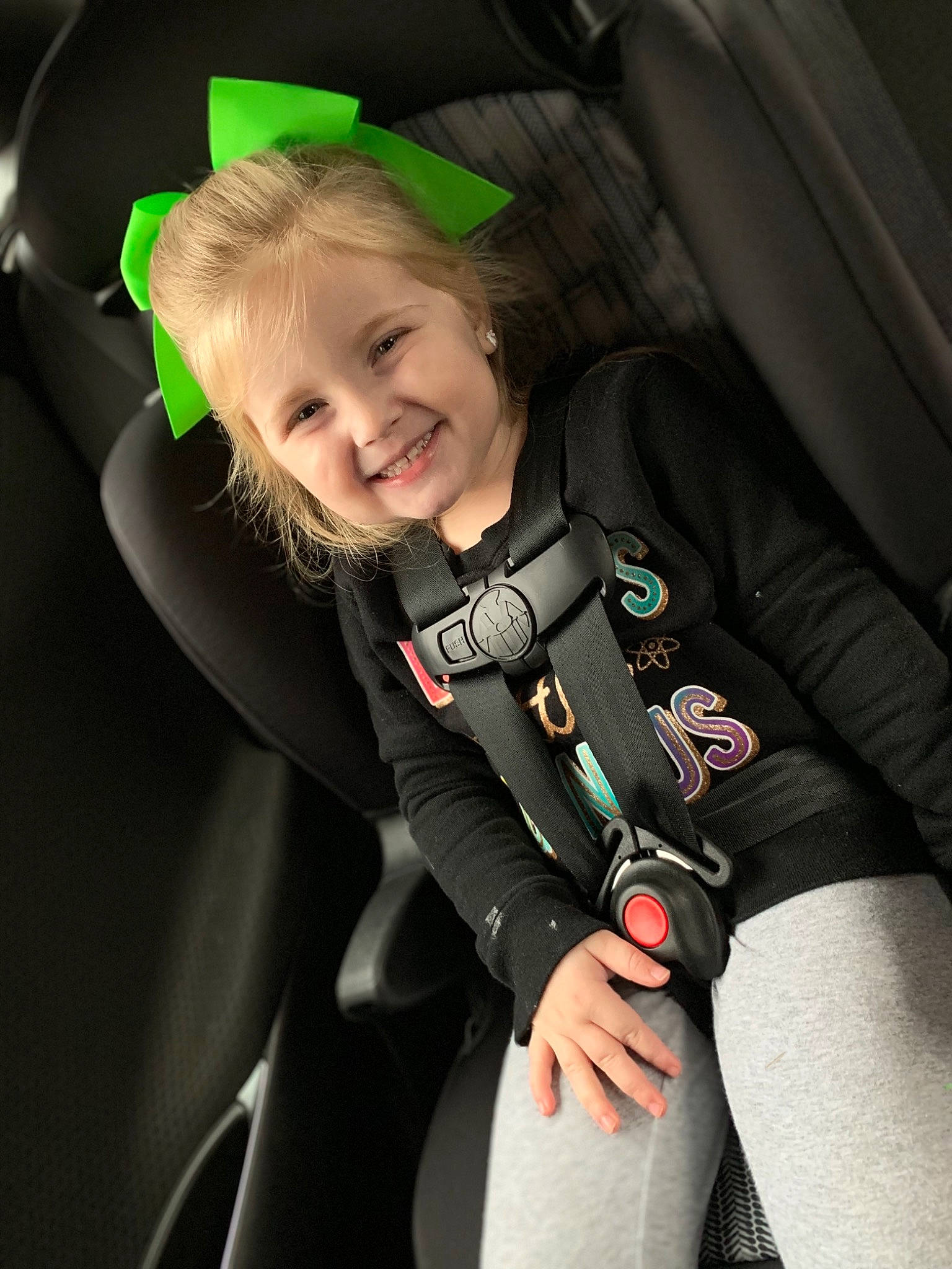 Aubrie is registered to the contest to win money with this photo: auto_part, baby, baby_carriage, baby_in_car_seat, baby_products, car, car_seat, child, family_car, head_restraint, joy, luxury_vehicle, person, personal_protective_equipment, plant, product, seat_belt, smile, toddler, vehicle