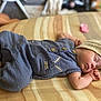 Lucia joined the competition — help win amazing prizes! baby, sleeping, bed, blue_outfit, hat, bow, bunny_patch, infant, cozy, cute, child, resting, indoor, blanket, soft, peaceful, person, newborn, clothing, portrait