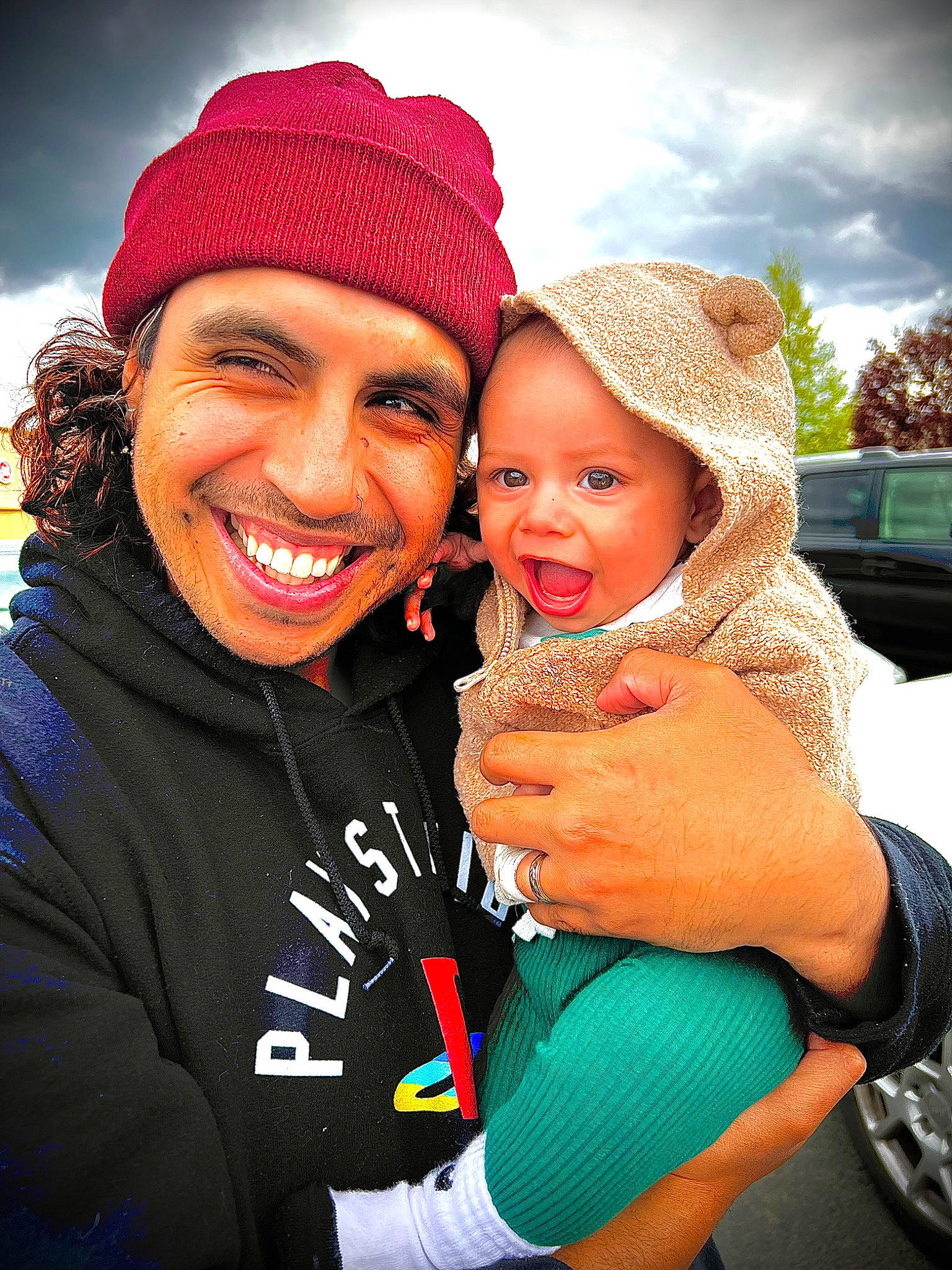 Callum is registered to the contest to win money with this photo: cap, child, cloud, cool, event, friendship, fun, gesture, glove, happy, headgear, headwear, interaction, joy, leisure, person, recreation, skin, sky, smile