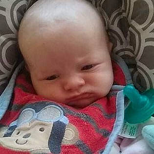 Aurora is registered to the contest to win money with this photo: baby, baby_toddler_clothing, cheek, child, ear, eye, eyebrow, eyelash, happy, head, iris, lip, mouth, nose, organ, person, pink, skin, sleeve, smile