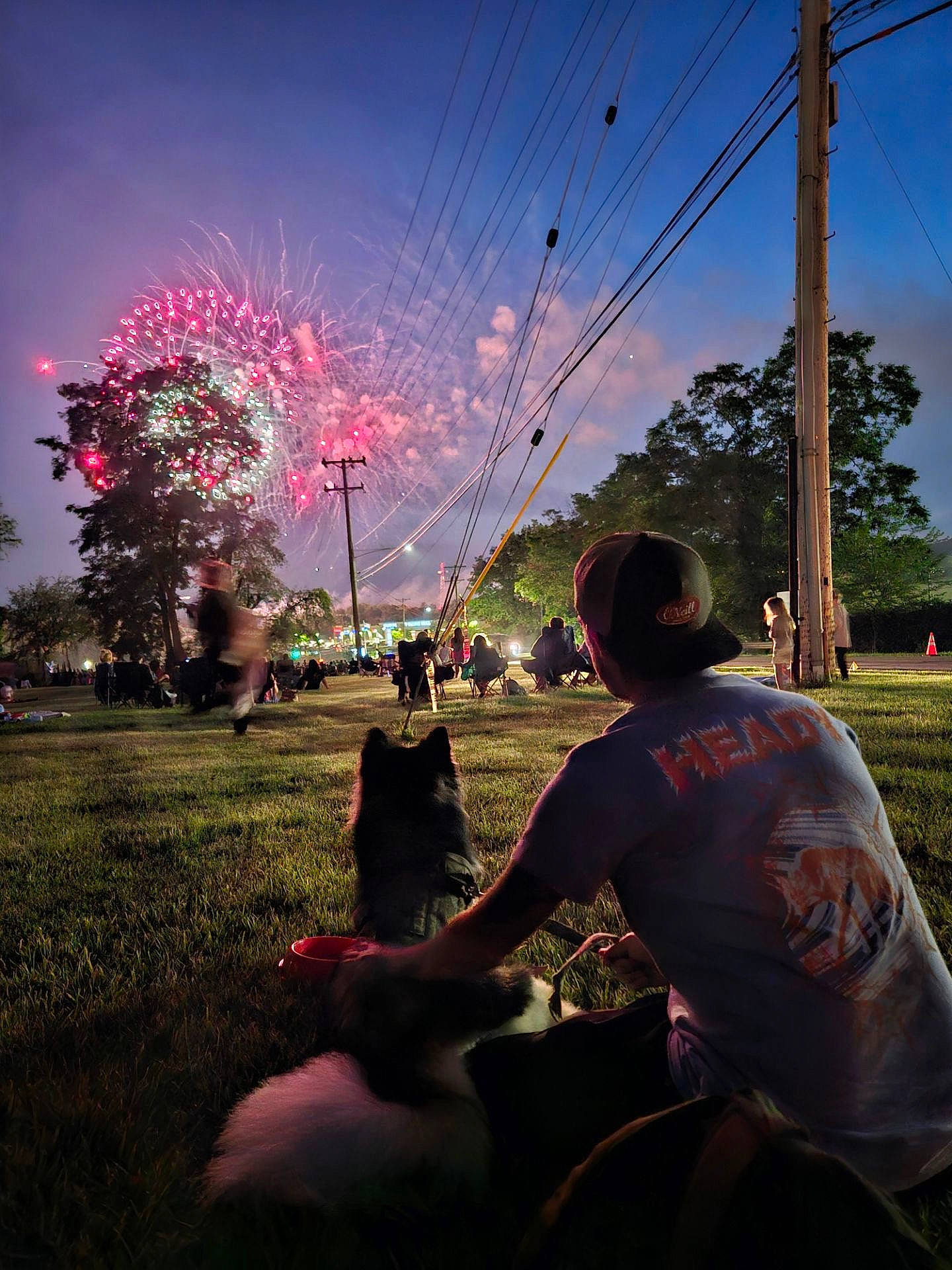 Siah is registered to the contest to win money with this photo: cloud, crowd, evening, event, fun, gesture, grass, grassland, happy, landscape, leisure, magenta, natural_environment, plant, recreation, sky, sunlight, t_shirt, tree, wilderness