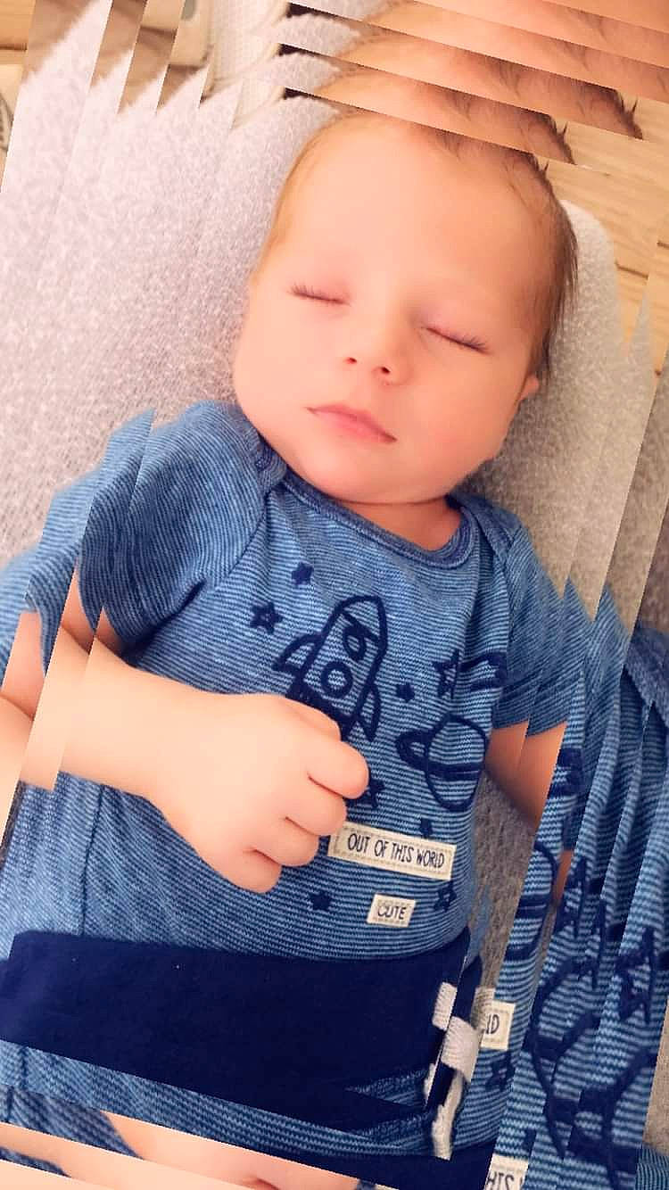 Brentlee joined the competition — help win amazing prizes! baby, baby_products, cheek, child, jeans, person, play, product, skin, toddler