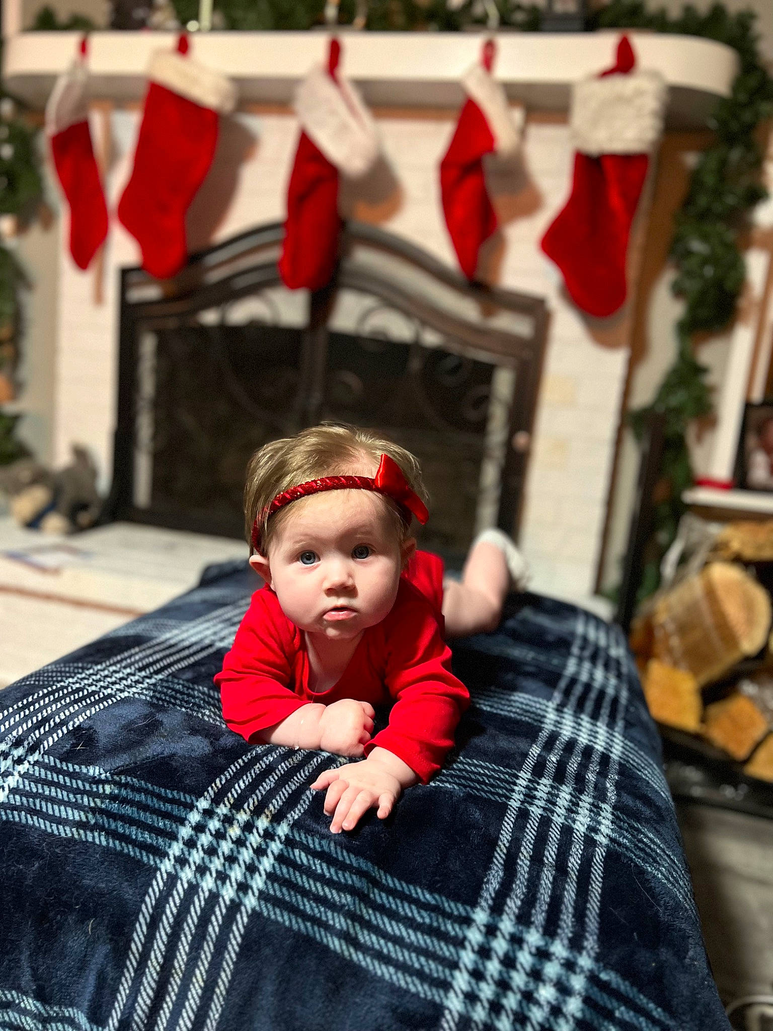 Madilyn joined the competition — help win amazing prizes! baby, baby_toddler_clothing, carmine, comfort, event, flash_photography, flooring, fun, grass, happy, leisure, linens, pattern, person, plaid, red, room, sitting, surprise, t_shirt