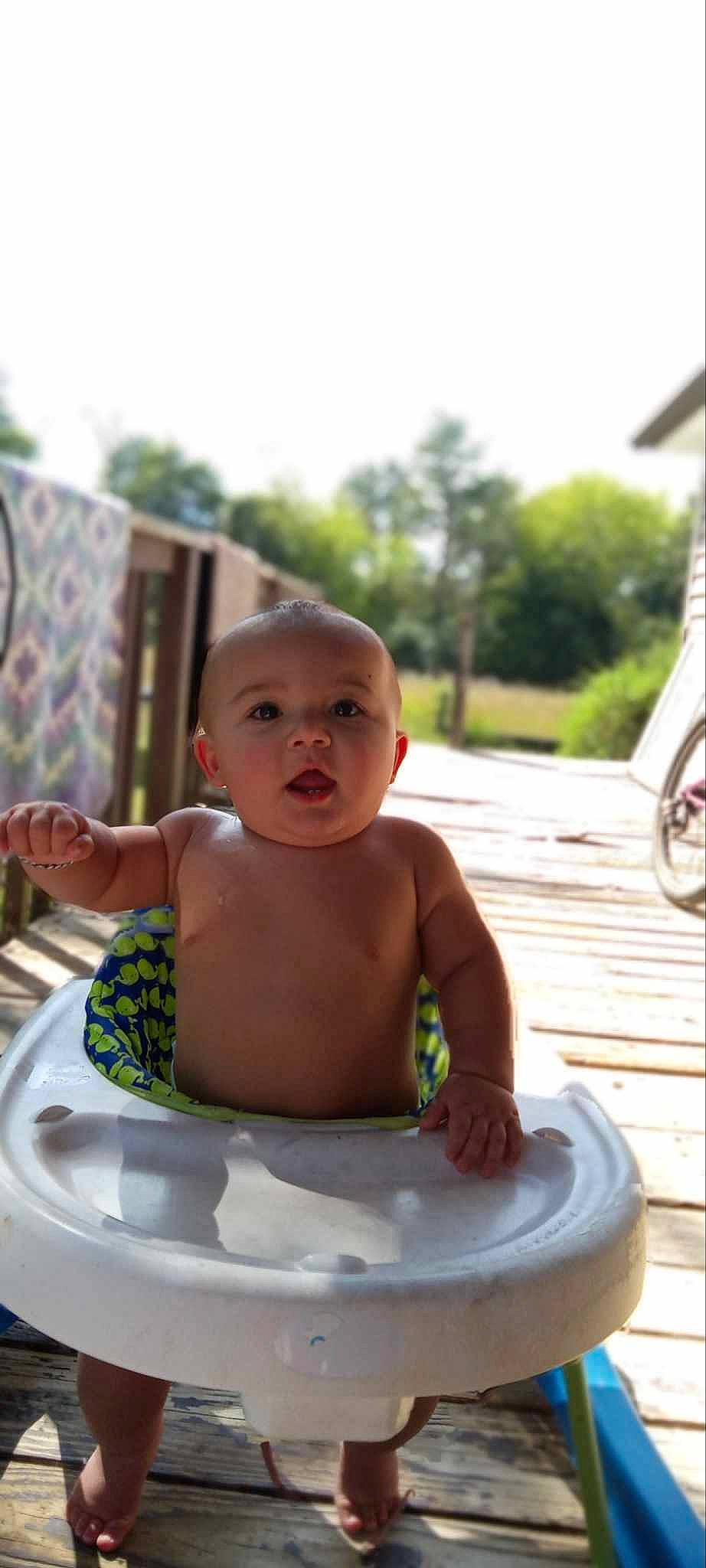 Dawson joined the competition — help win amazing prizes! automotive_tire, baby, baby_products, baby_toddler_clothing, bathing, cheek, child, fun, grass, happy, leisure, person, plant, recreation, sitting, skin, sky, summer, toddler, tree