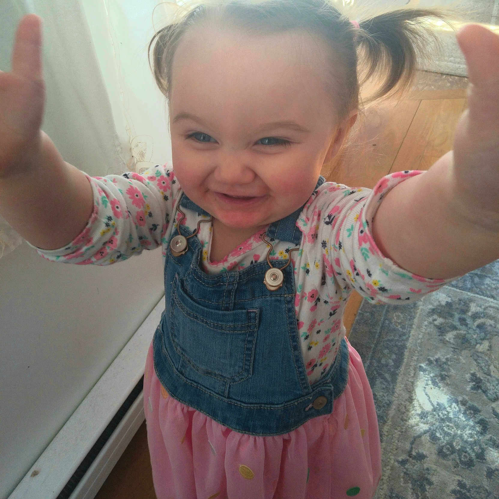 Isabella joined the competition — help win amazing prizes! accessories, baby, bodypart, clothing, coat, dress, face, finger, hand, happy, head, jacket, jeans, pants, person, photography, portrait, shorts, skirt, smile