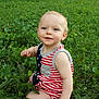 toddler, child, grass, outdoor, baby, sitting, smiling, cute, greenery, nature, portrait, young_child, casual_clothing, summer, daylight, innocent, happy, person, face, eyes