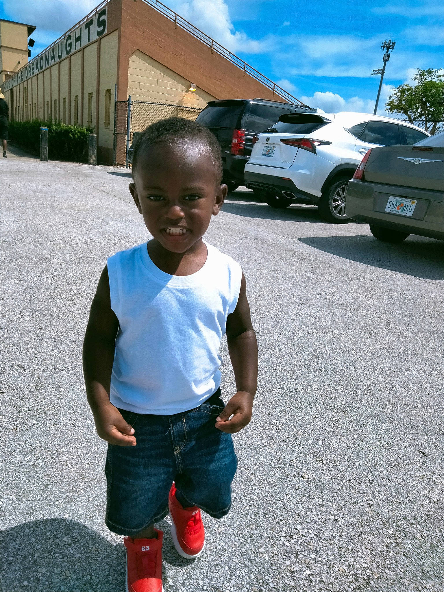 Quavii joined the competition — help win amazing prizes! asphalt, automotive_exterior, blue, car, cloud, cool, hairstyle, house, person, road_surface, shorts, sky, standing, summer, t_shirt, tire, toddler, travel, vehicle, vehicle_door