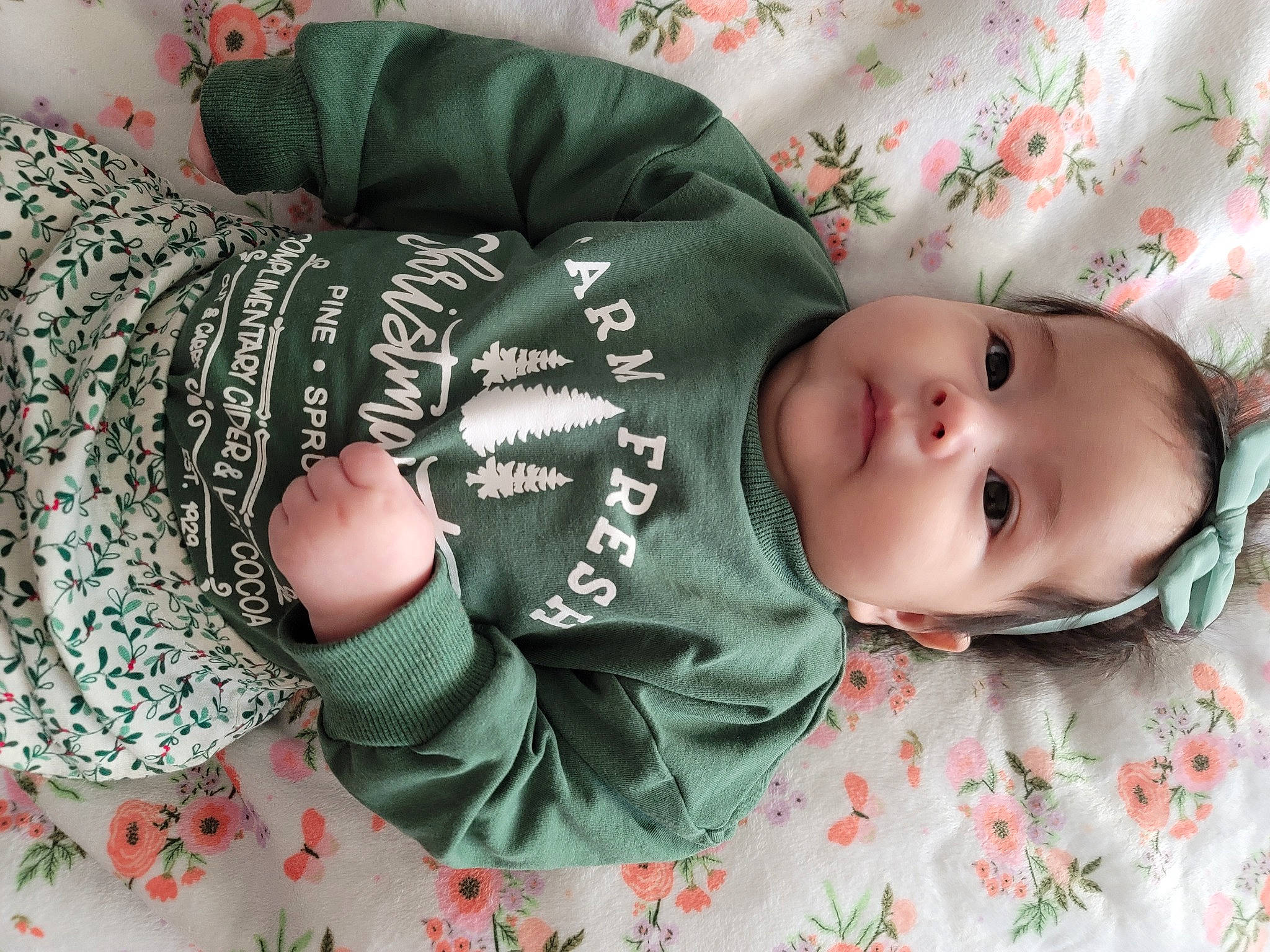 Dahlia joined the competition — help win amazing prizes! baby, baby_products, baby_toddler_clothing, child, comfort, face, head, linens, outerwear, pattern, person, product, room, sitting, skin, sleep, sleeve, textile, thigh, toddler