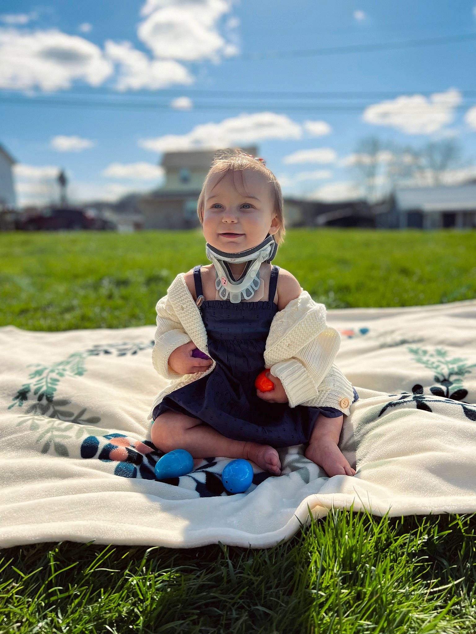 Karmyn joined the competition — help win amazing prizes! baby, baby_toddler_clothing, child, cloud, dress, fun, grass, grassland, happy, headwear, landscape, leisure, people_in_nature, person, plant, recreation, shirt, shorts, sky, sunlight