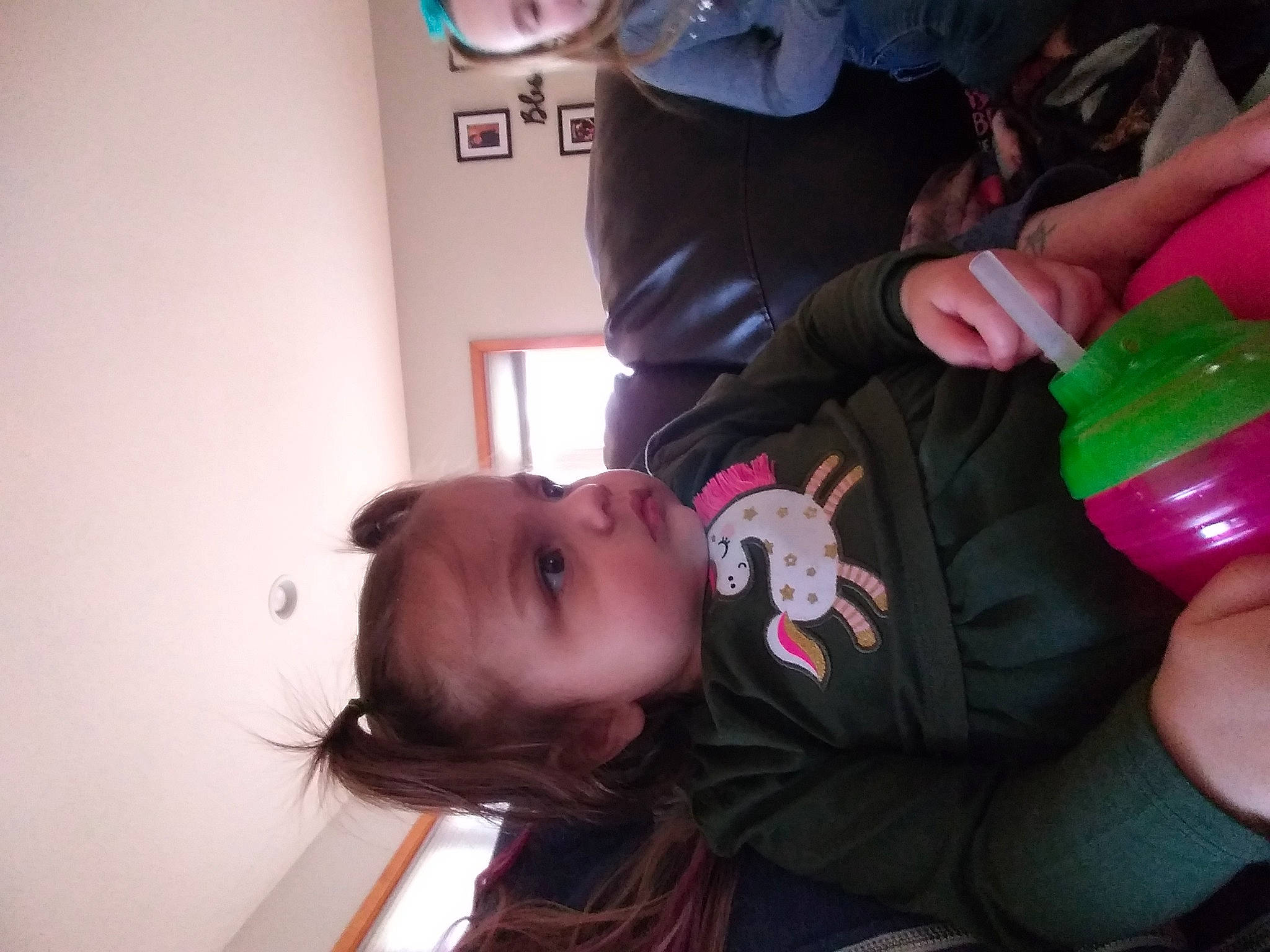 Mireyah is registered to the contest to win money with this photo: baby, baby_products, baby_toddler_clothing, cheek, child, drinkware, ear, eyelash, finger, fun, hand, happy, magenta, nail, party, person, pink, room, sitting, toddler