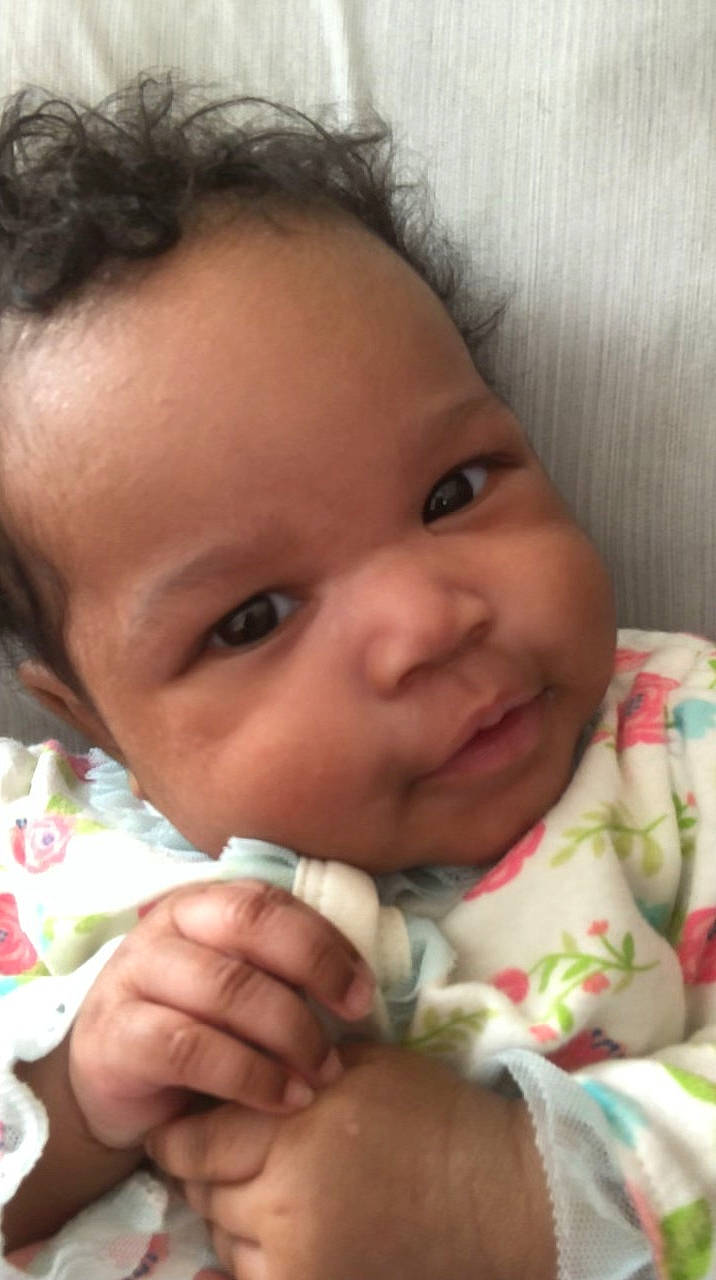 Londyn joined the competition — help win amazing prizes! baby, cheek, child, chin, ear, eye, eyebrow, face, facial_expression, finger, forehead, gesture, head, lip, mouth, nose, person, skin, smile, thumb
