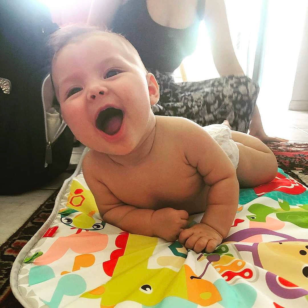 Luna-rose joined the competition — help win amazing prizes! baby, baby_making_funny_faces, birth, cheek, child, electronic_device, face, head, mouth, muscle, nose, person, play, skin, toddler, tummy_time