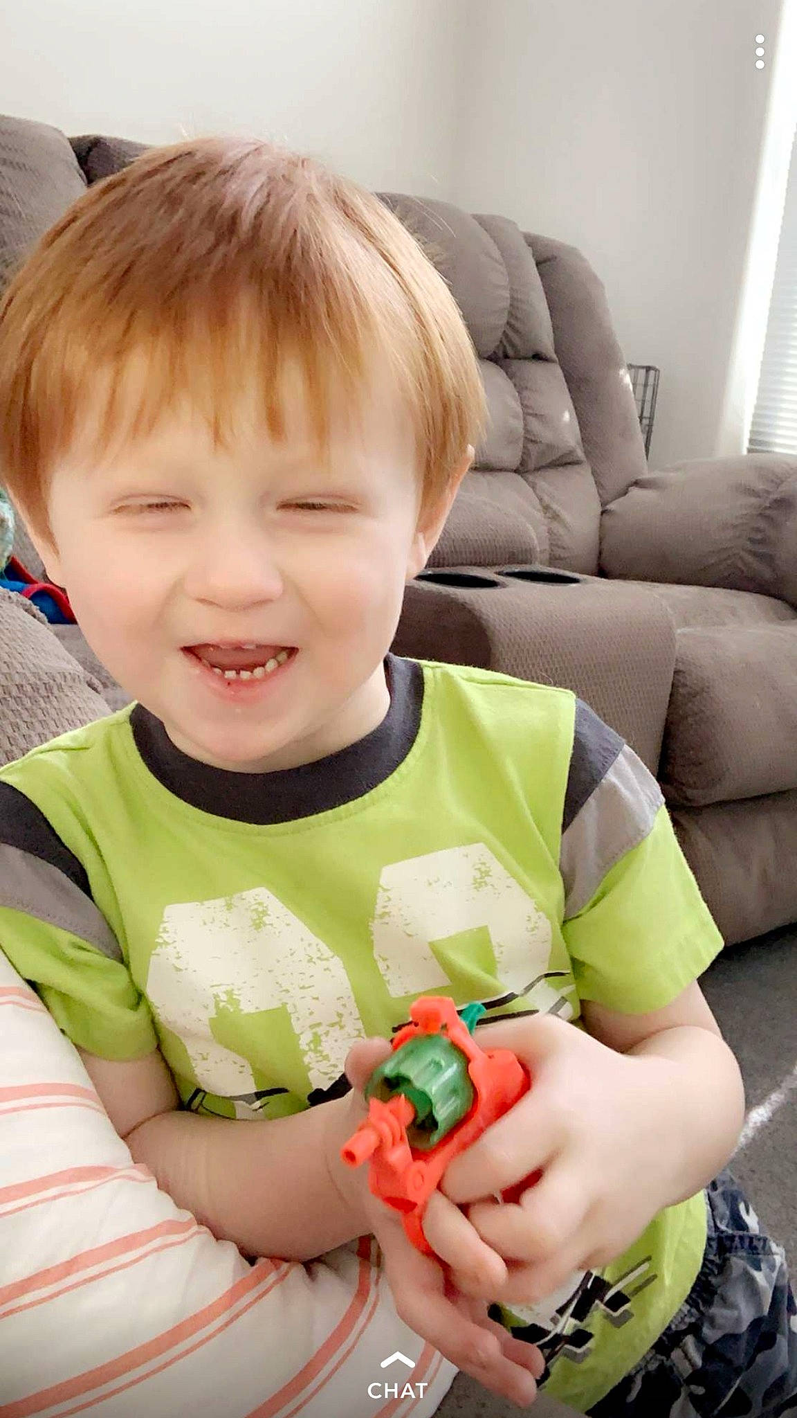 Kaasen is registered to the contest to win money with this photo: baby, child, electronic_device, joy, person, play, toddler, toy