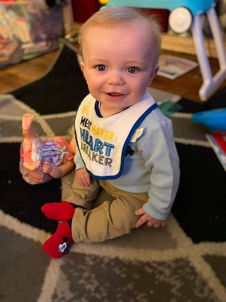 Reagan joined the competition — help win amazing prizes! baby, baby_toddler_clothing, cheek, child, floor, flooring, fun, hairstyle, happy, head, orange, people, person, photograph, sitting, skin, sleeve, smile, snapshot, standing