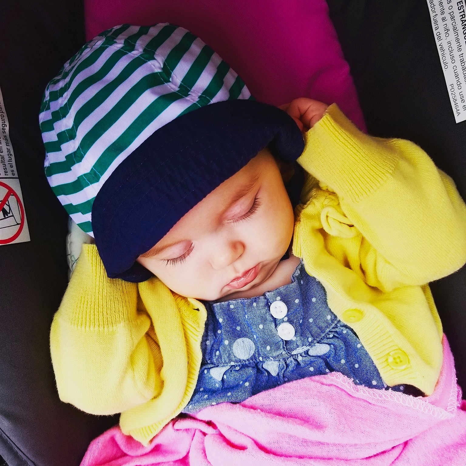 Etta is registered to the contest to win money with this photo: beanie, cap, child, cool, girl, hat, headgear, infant, knit_cap, product, textile, toddler, yellow