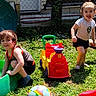 Macelynn joined the competition — help win amazing prizes! ball, casual_clothing, child, children, daytime, fence, fun, grass, happy, outdoor, play, playground, shorts, smiling, socks, summer, sunlight, tank_top, toddler, toy_train