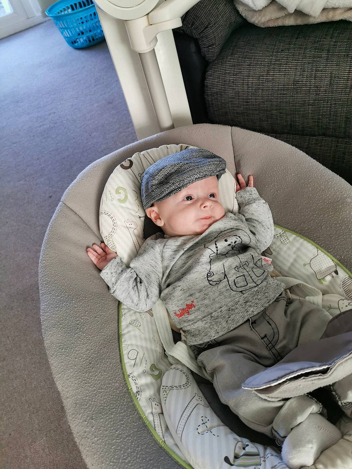 Terry joined the competition — help win amazing prizes! baby, baby_in_car_seat, baby_sleeping, child, comfort, headwear, person, product, sitting, sleep, toddler