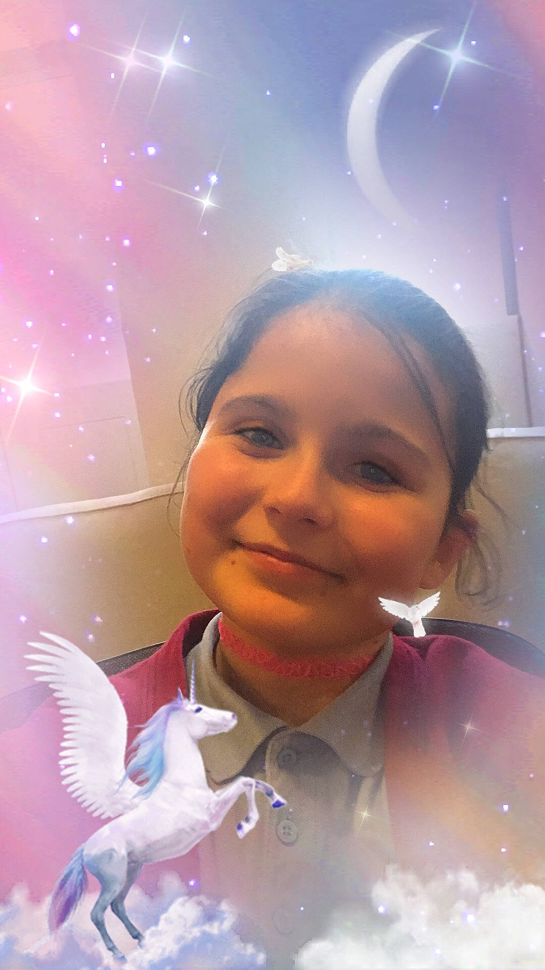 Kaci is registered to the contest to win money with this photo: beauty, black_hair, cheek, child, cool, emotion, eye, face, facial_expression, forehead, fun, girl, head, human, joy, mouth, nose, person, pink, purple